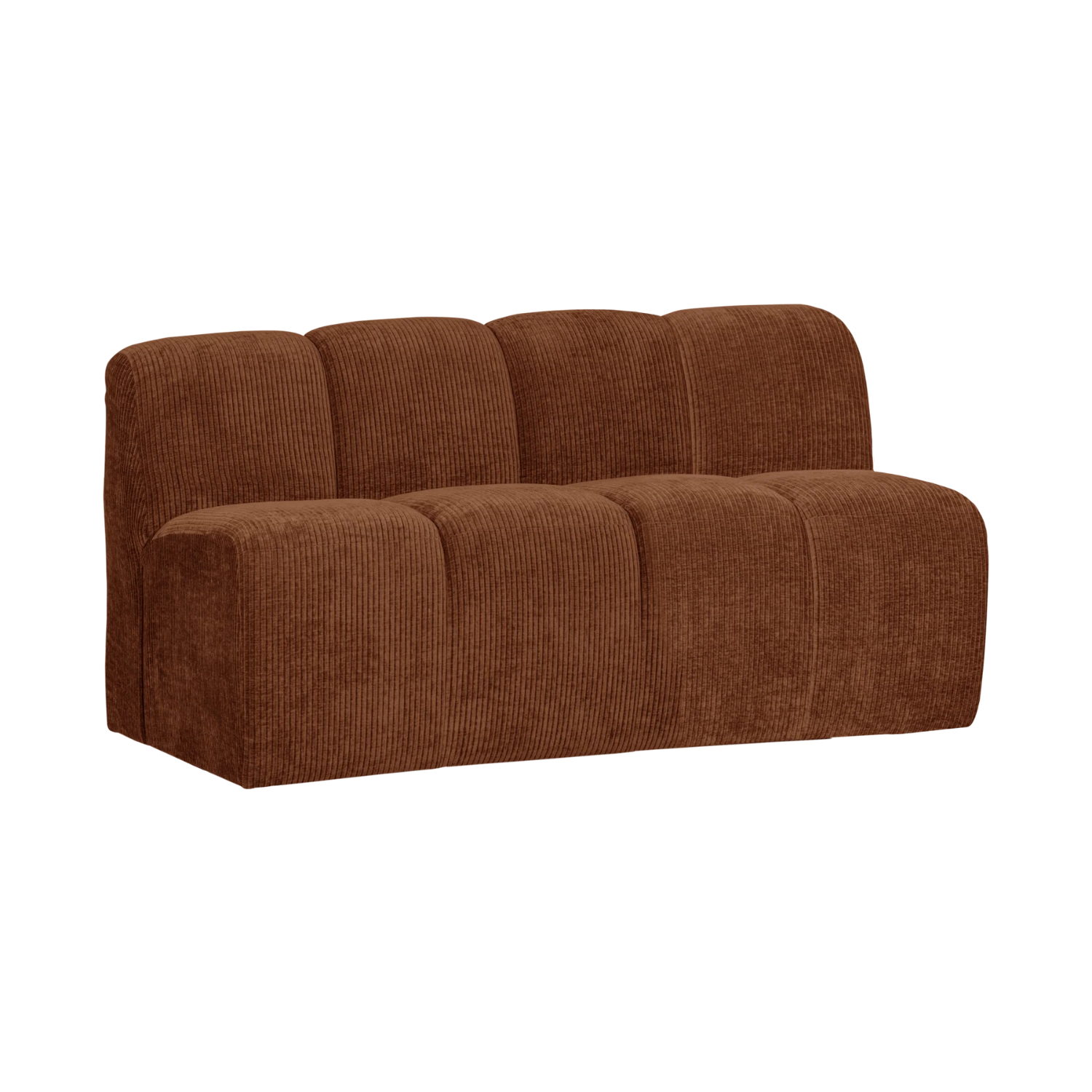 Sofa modułowa MOJO - element 3-osobowy brązowy sztruks