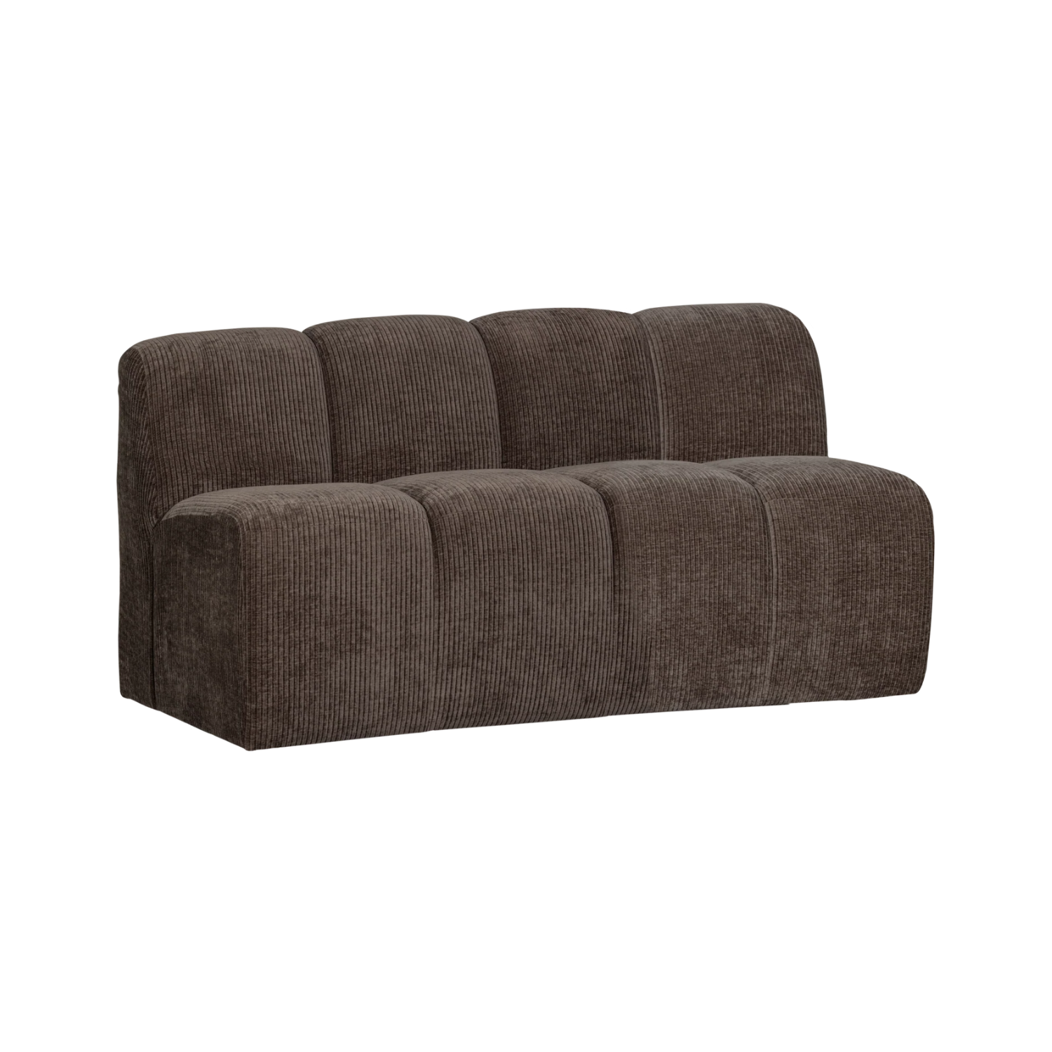 Sofa modułowa MOJO - element 3-osobowy ciemnobrązowy sztruks