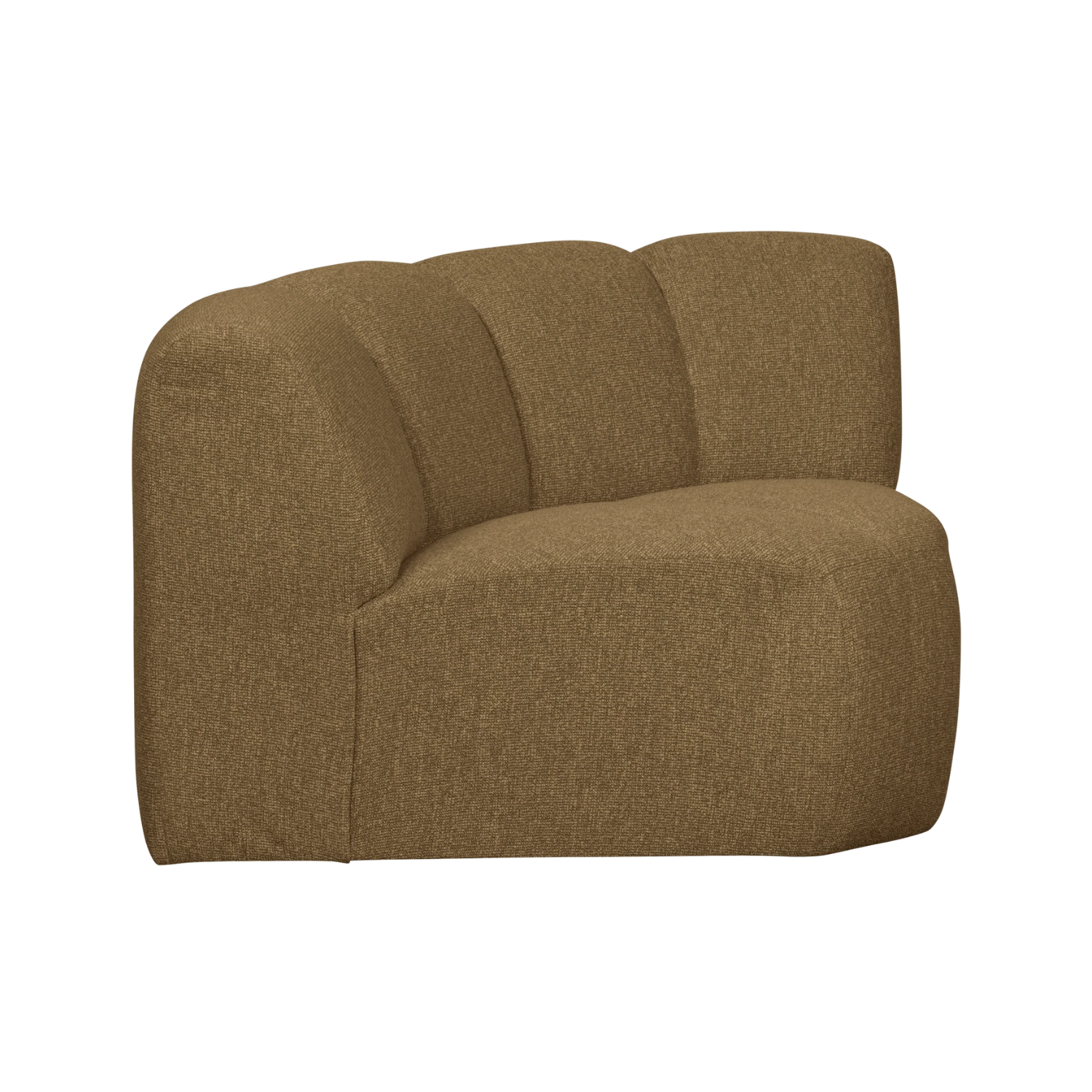 Sofa modułowa MOJO - element narożny ciemny miodowy bouclé