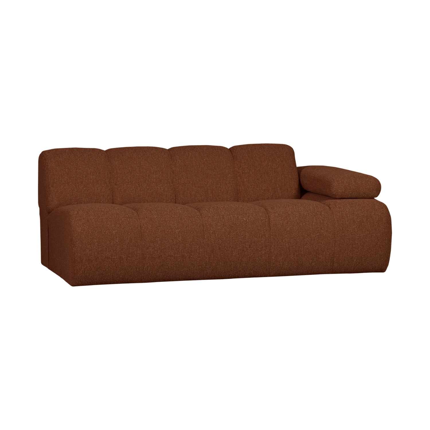 MOJO modular sofa - right-facing 2-seater brown bouclé element