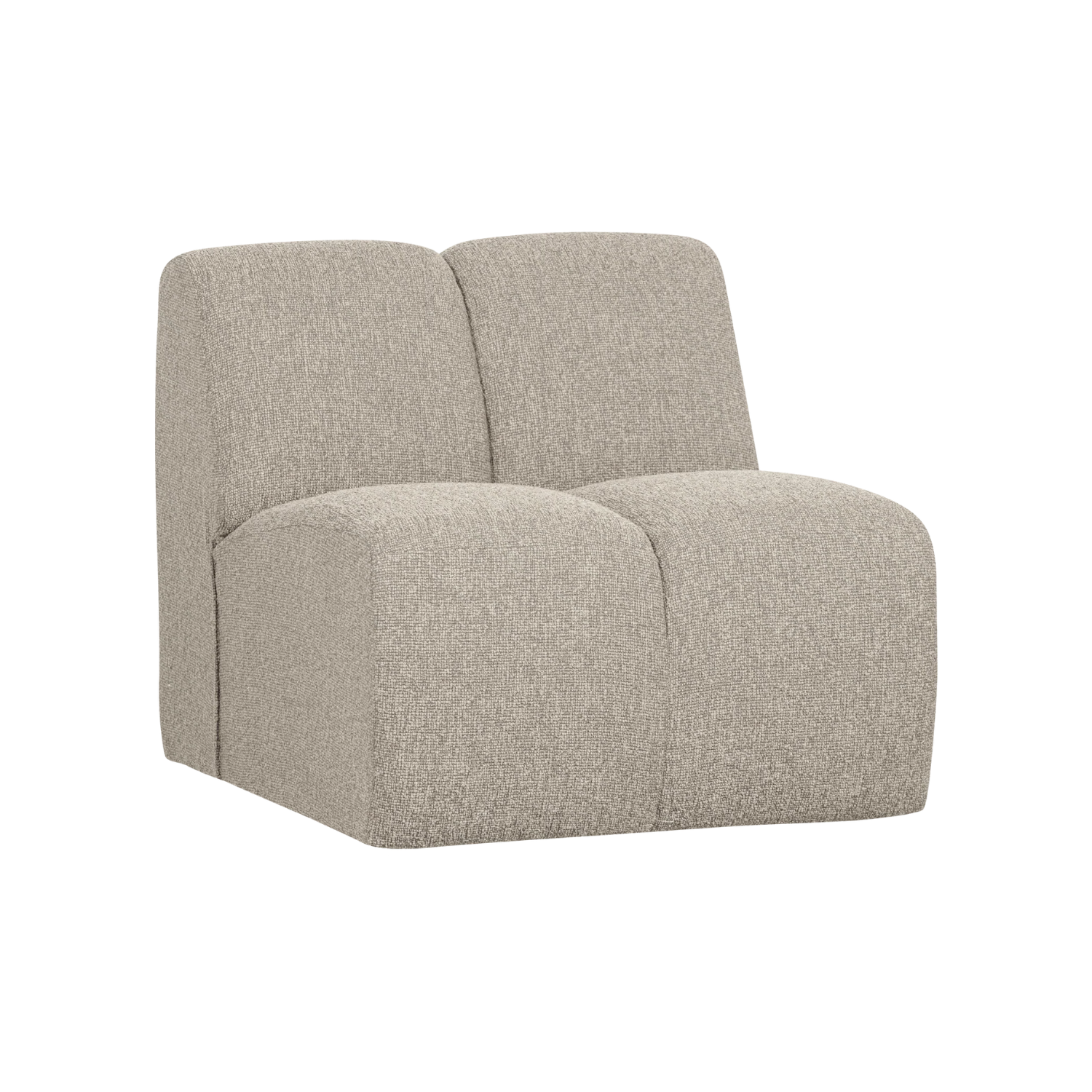 Sofa modułowa MOJO - element 1-osobowy beżowy melanż bouclé
