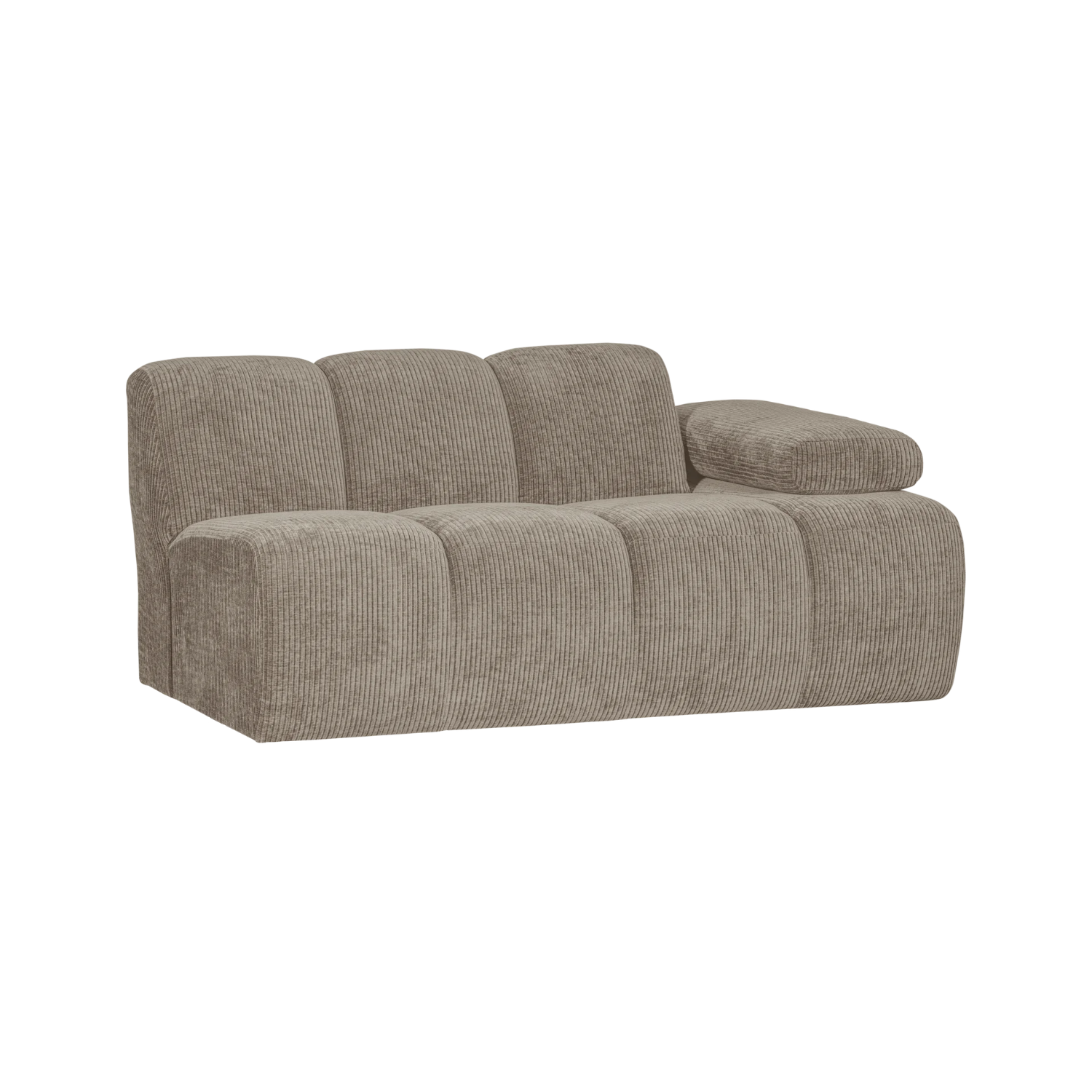 Sofa modułowa MOJO - element 1,5-osobowy prawostronny ciemny piaskowy sztruks