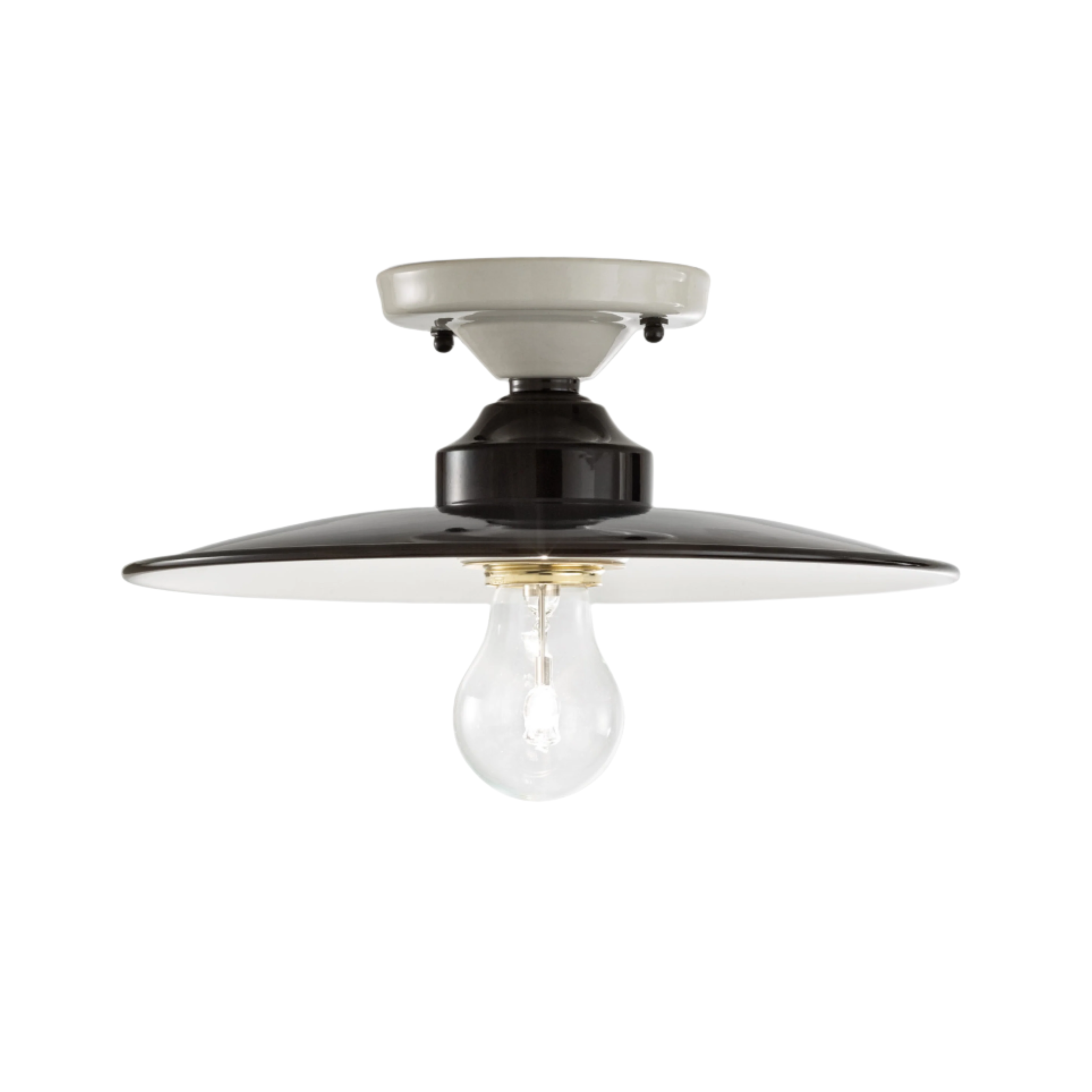 Lampa sufitowa ceramiczna B&W biało-czarny