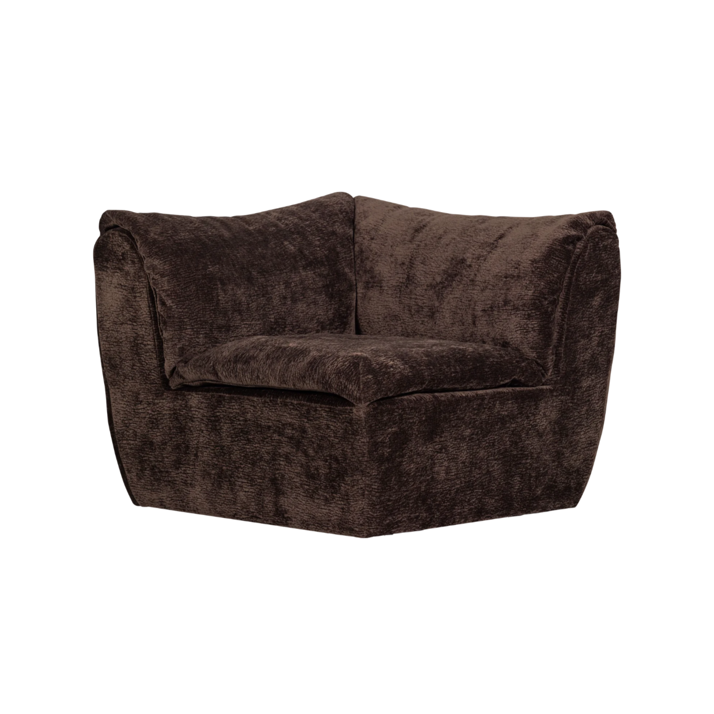 Modulares Sofa BAGGY 3D - Eckelement dunkelbraun