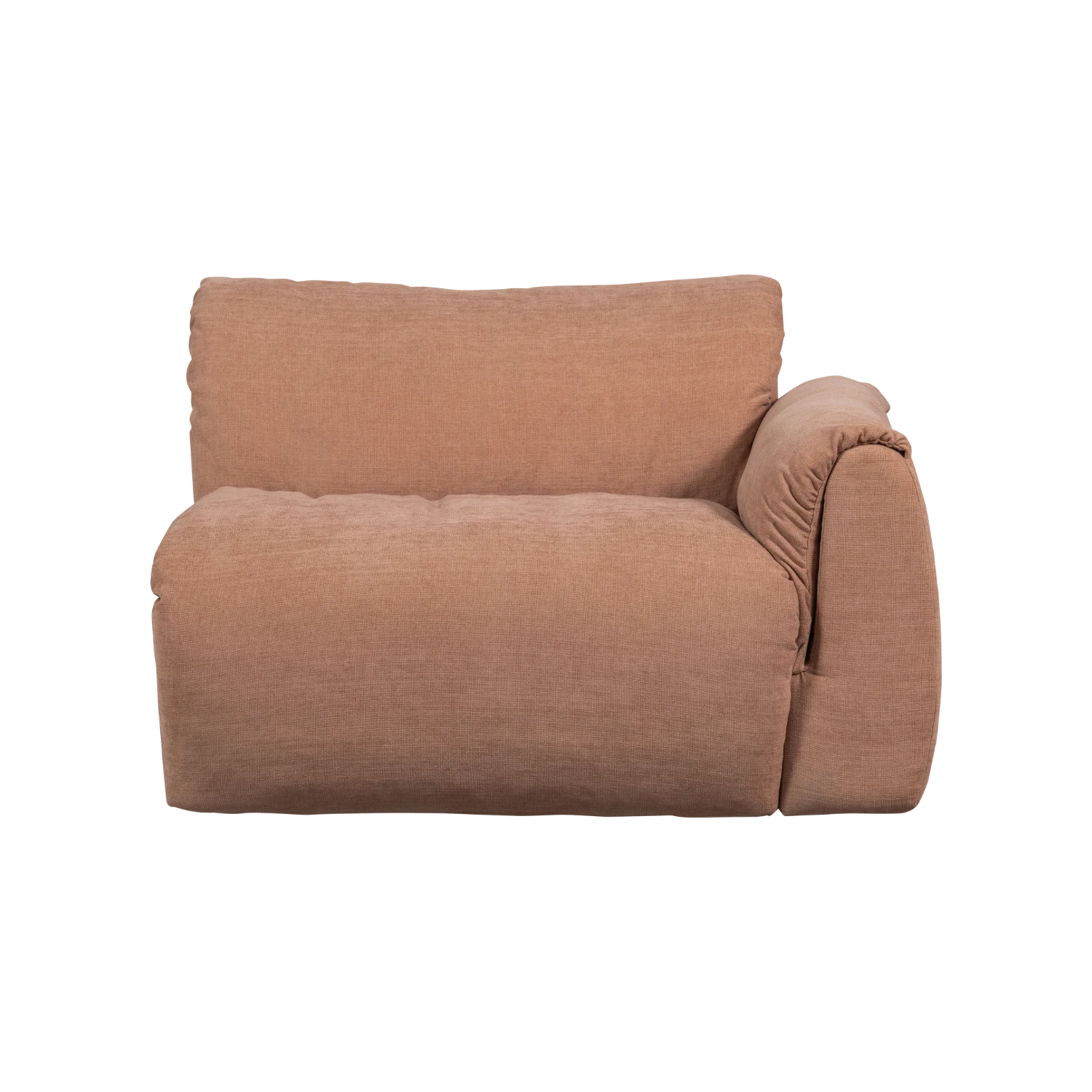 Sofa modułowa BAGGY - element prawostronny różowy