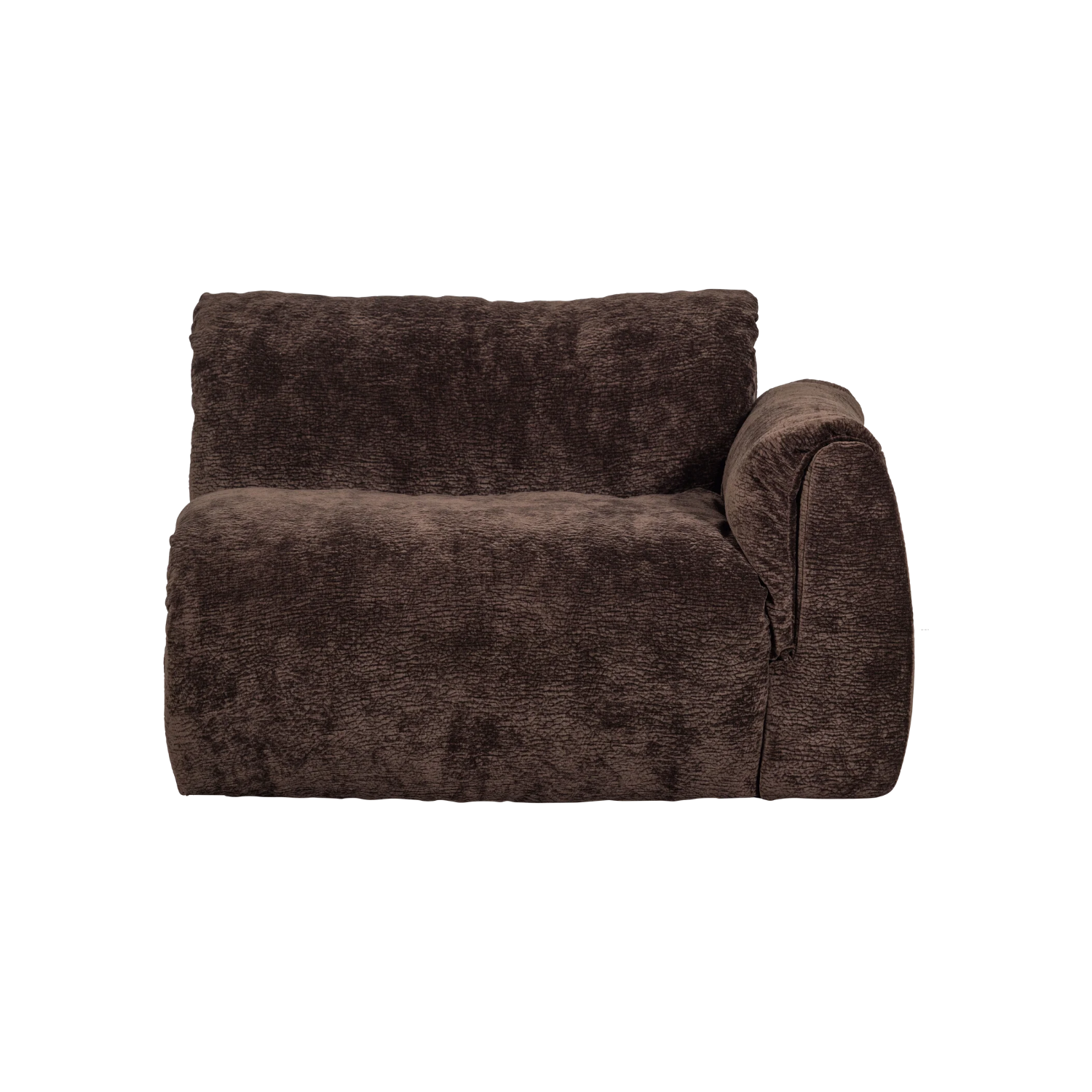 Modulares Sofa BAGGY 3D - rechte Element in Dunkelbraun