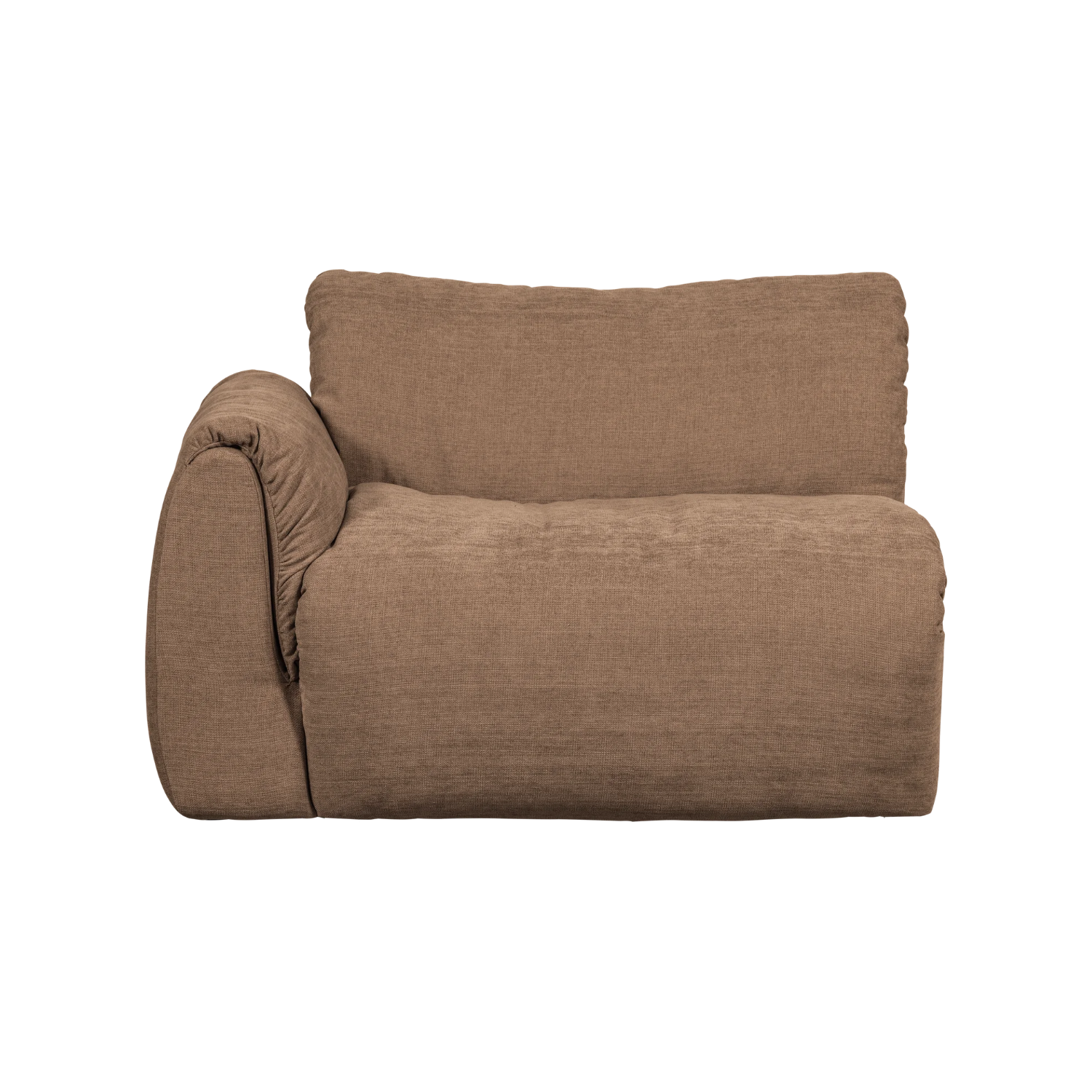 Modulares Sofa BAGGY - linkes Element in Braun