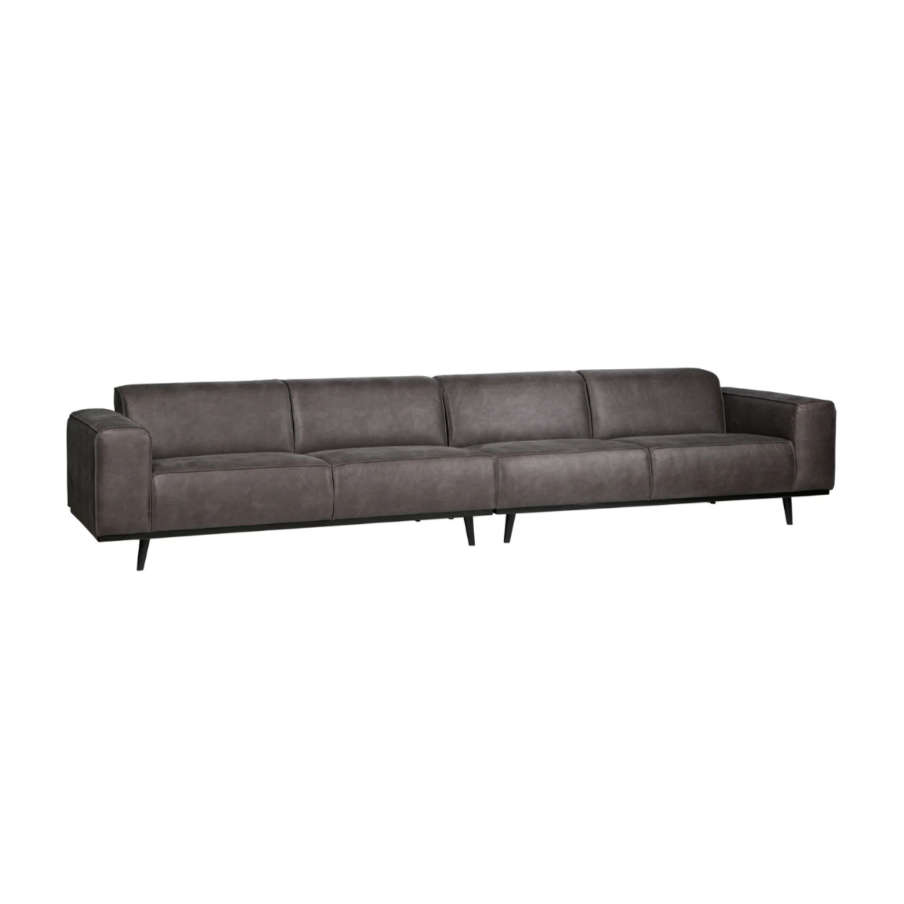 Sofa 4-osobowa STATEMENT ciemnoszara skóra