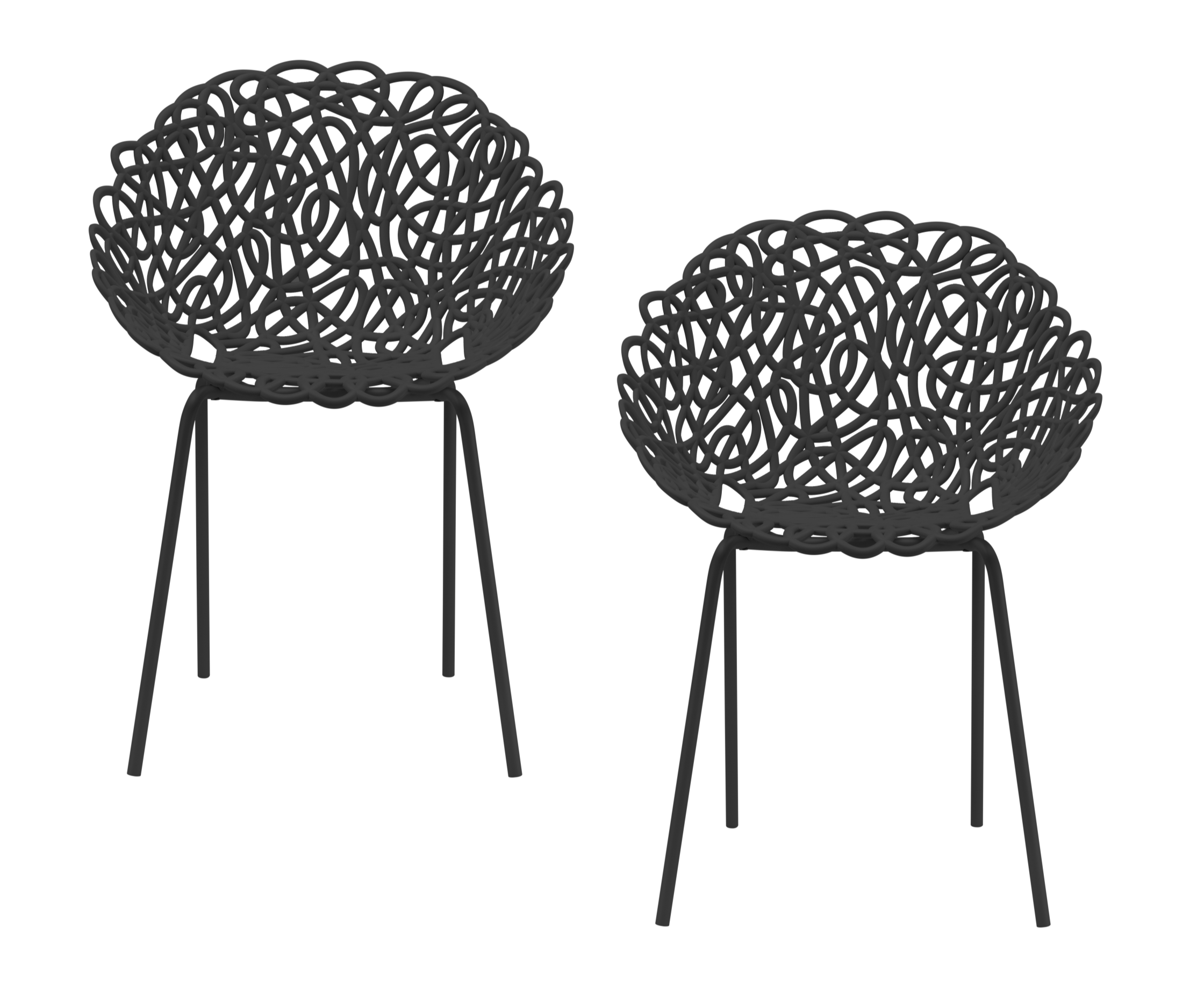 BACANA black garden chair set