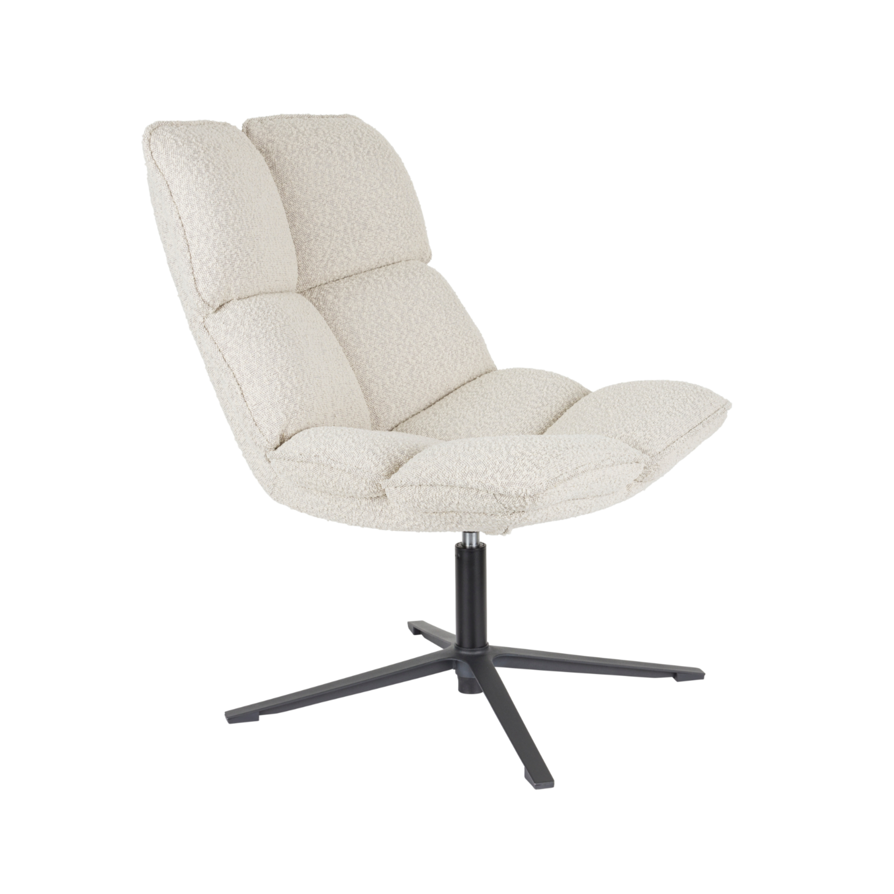 BROS Armchair in Beige with Black Base