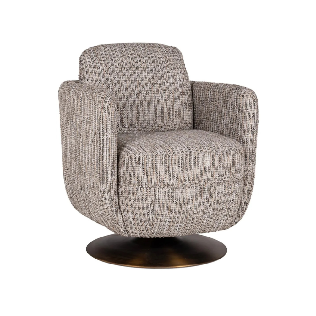 TURNER swivel armchair beige mélange