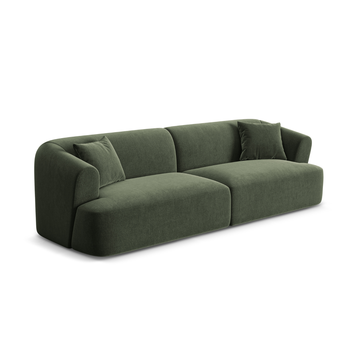Sofa aksamitna 4-osobowa CAMPI zielony
