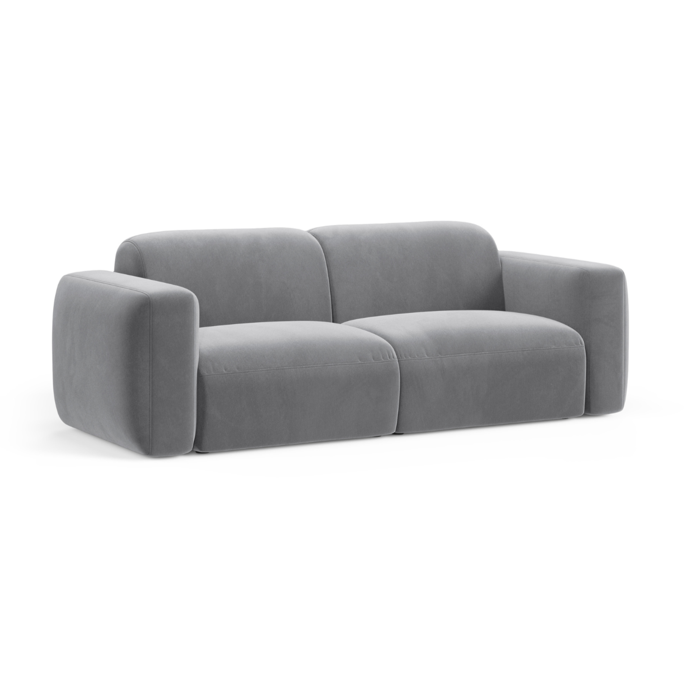 Sofa aksamitna 3-osobowa STRINO szary