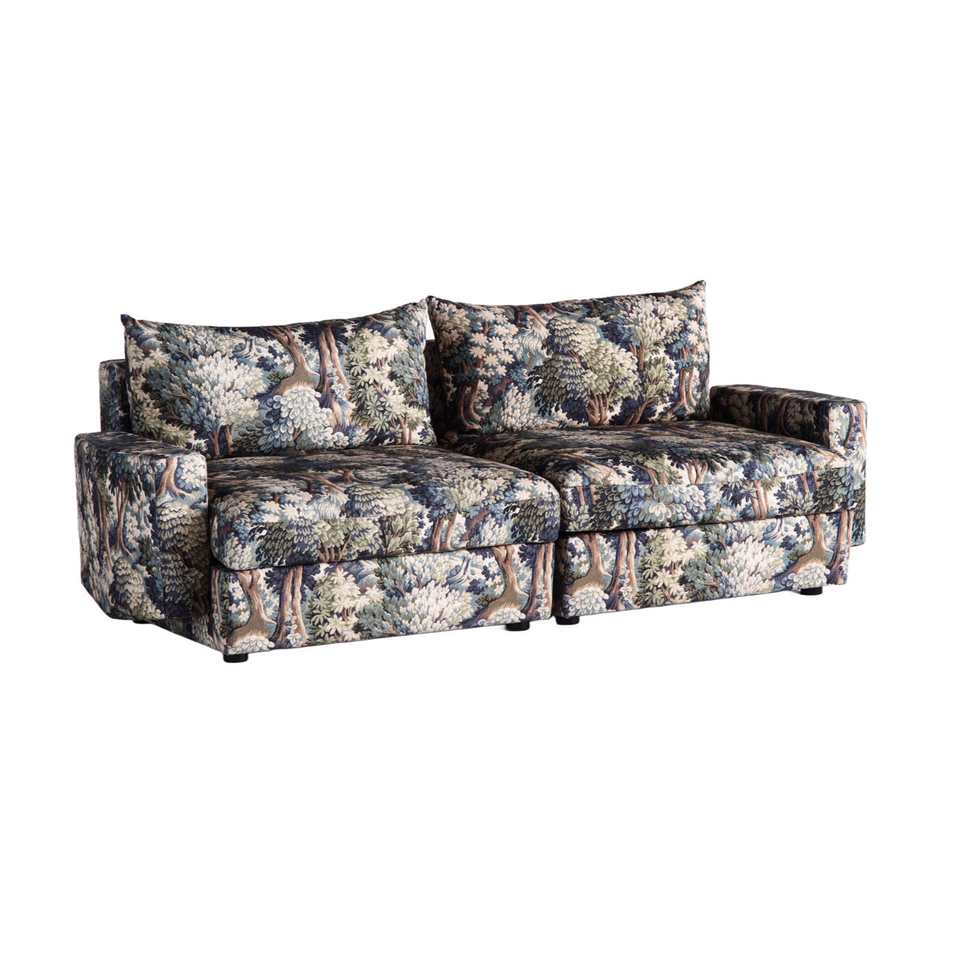 2-seater Sofa LAUREL plant motif