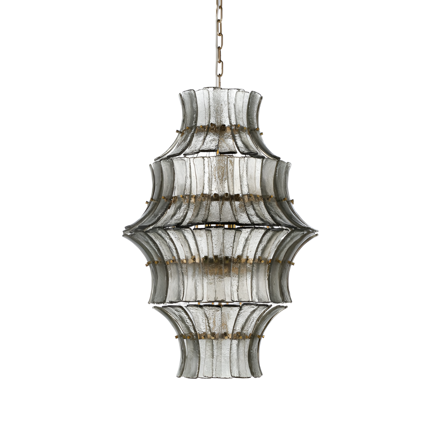 Kronleuchter COLBEY rauchiges Glas