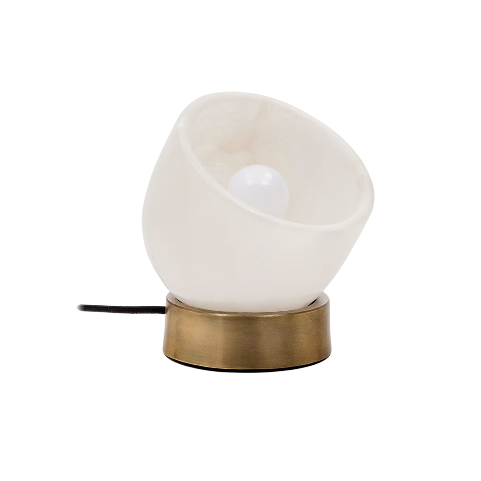Lampa stołowa SHENLI alabaster i mosiądz