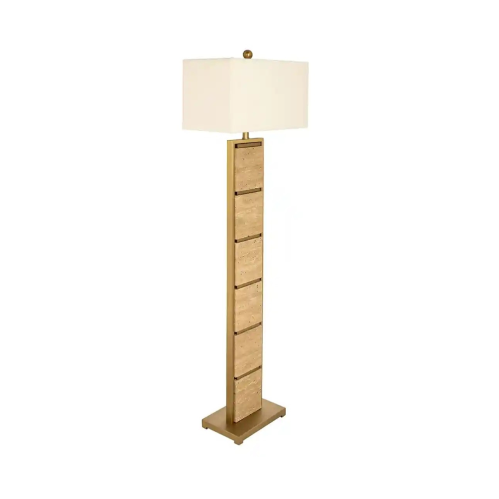 Lampa podłogowa MEYRA brązowy marmur