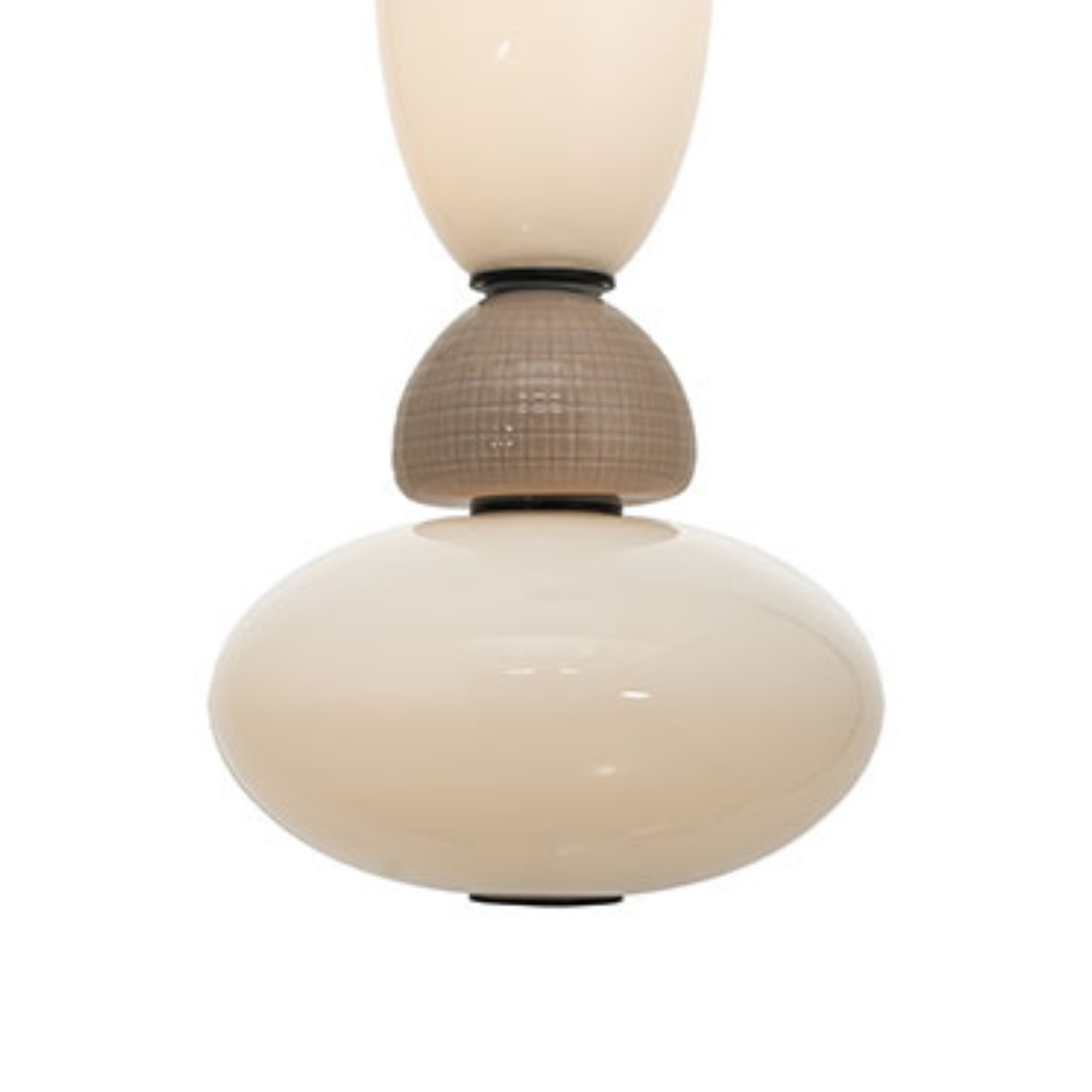 Lampa wisząca pionowa GARCA kremowa ceramika