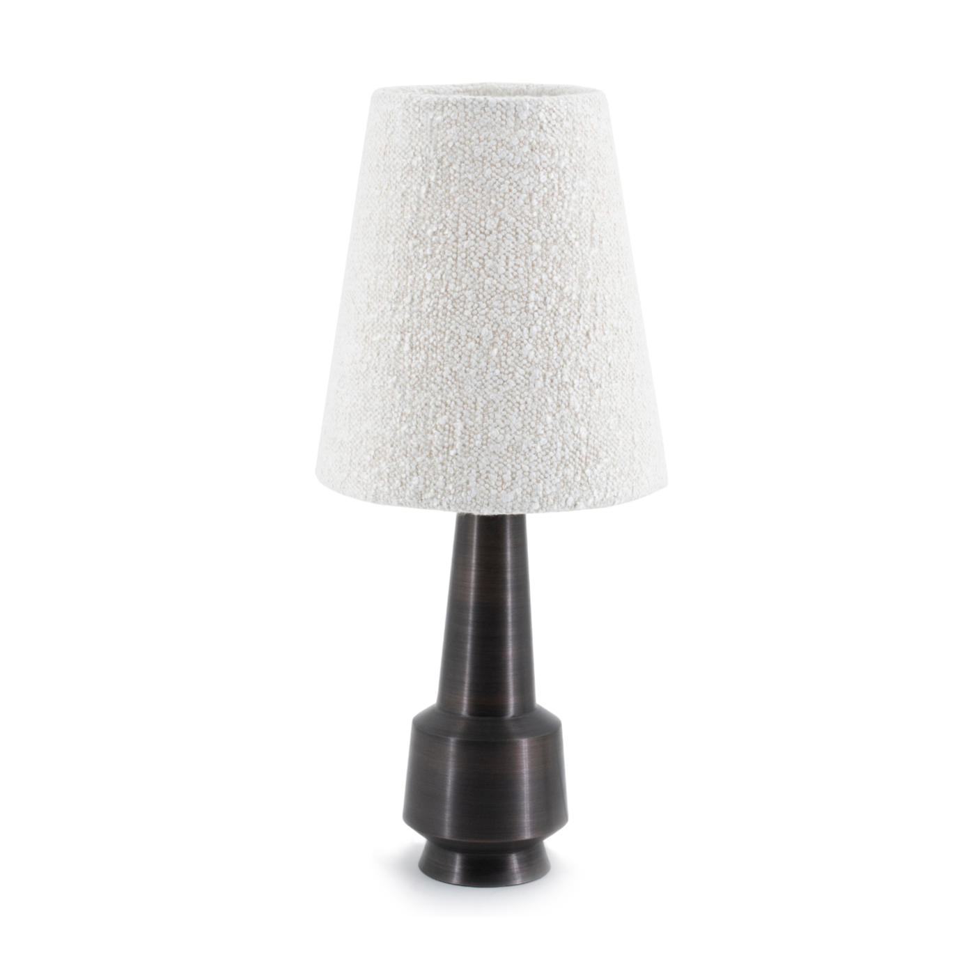 Lampa stołowa DAWN jasnobeżowy z ciemnobrązową podstawą