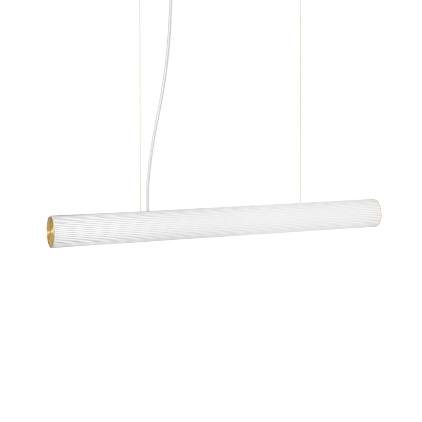 Lampa wisząca VUELTA biały z mosiężnym wykończeniem