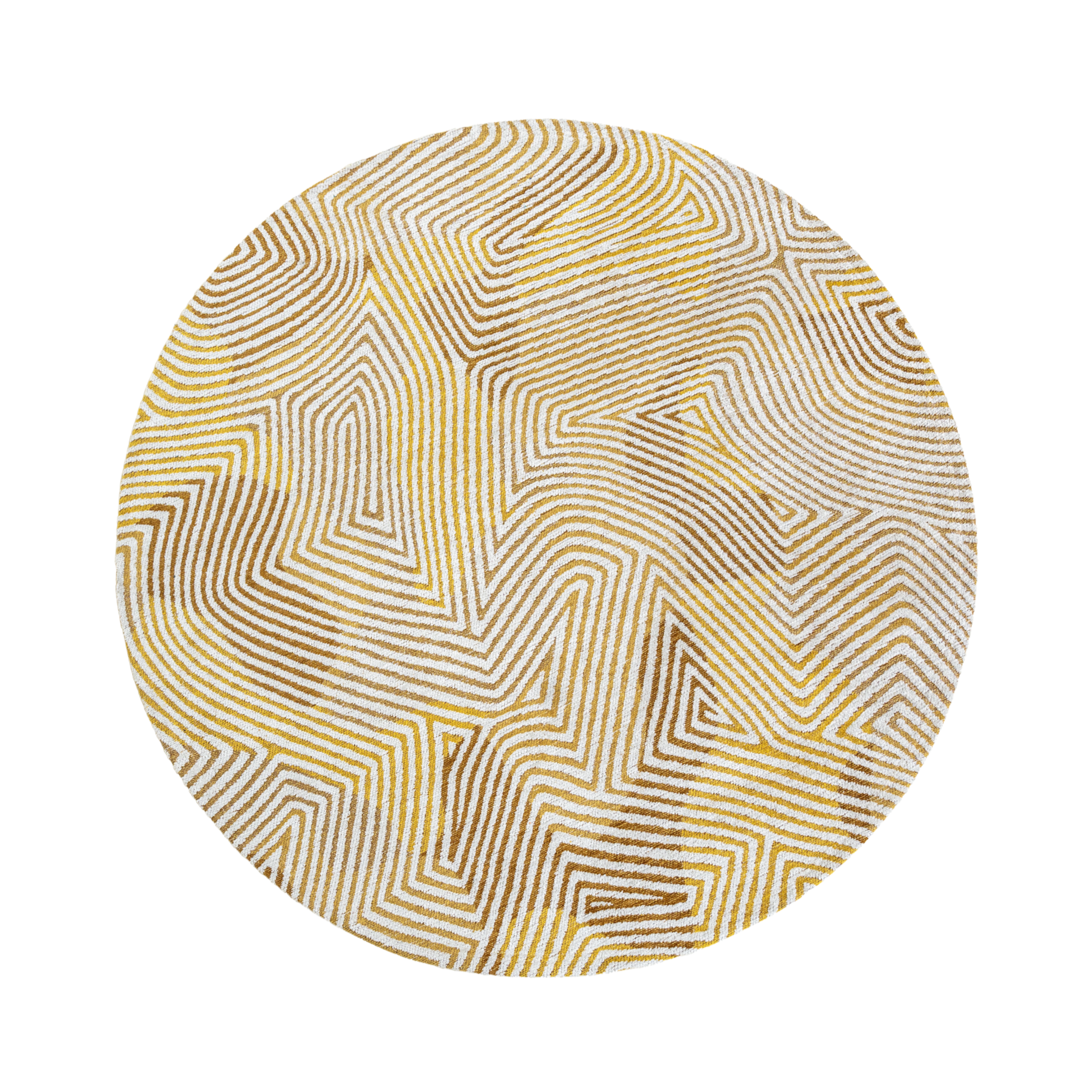 Dywan okrągły CORAL YELLOW HIPPY żółto-beżowy