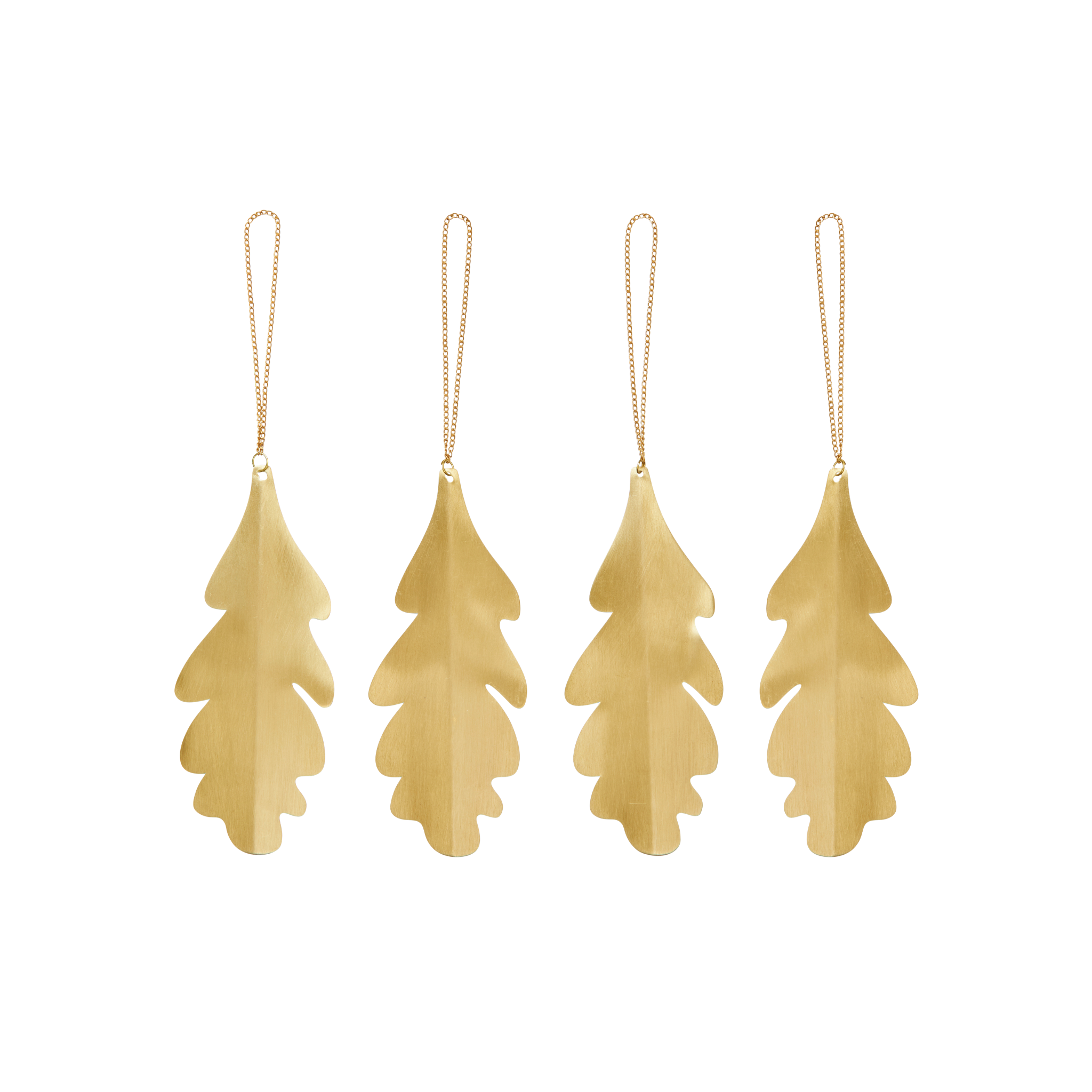 Zestaw dekoracji choinkowych OAK LEAF mosiężny