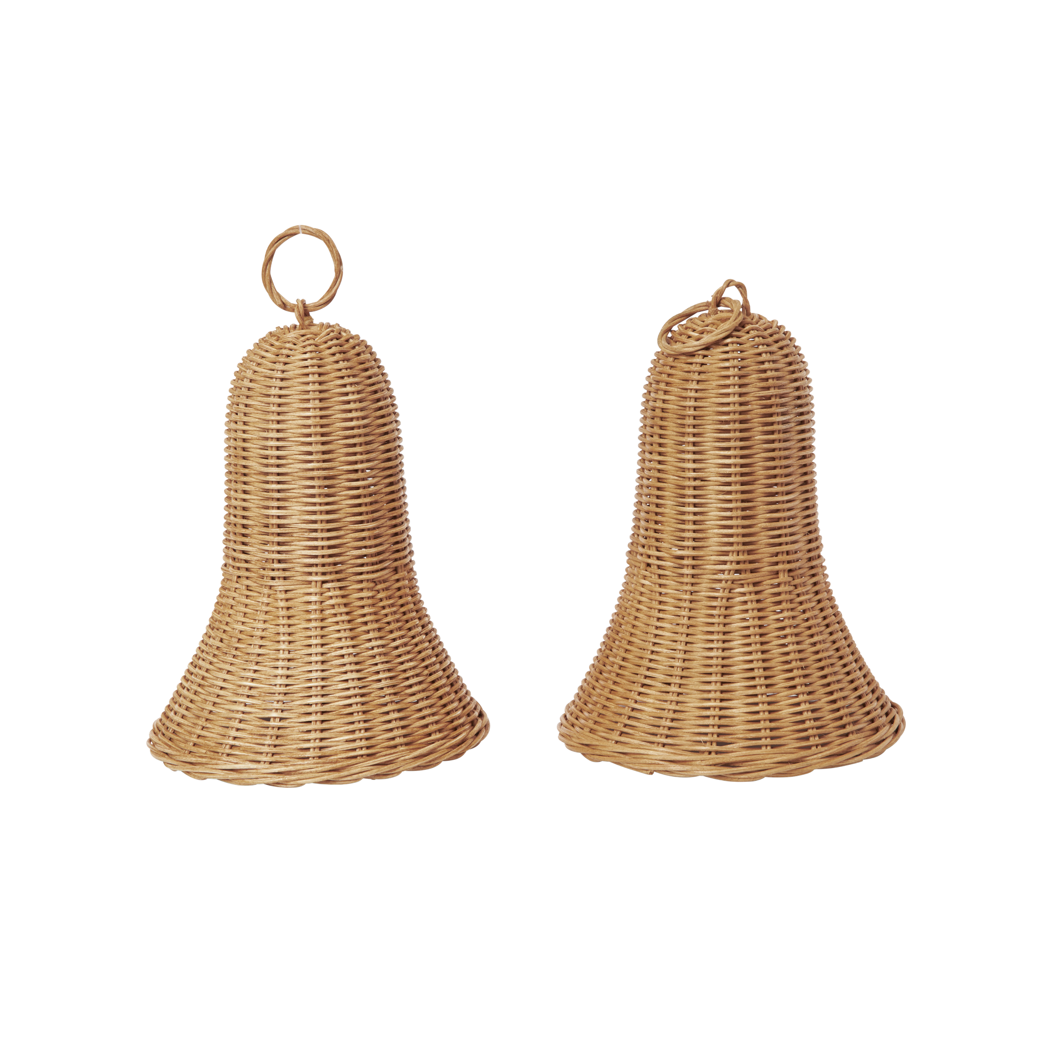 Zestaw dekoracji świątecznych BRAIDED BELLS pleciony rattan