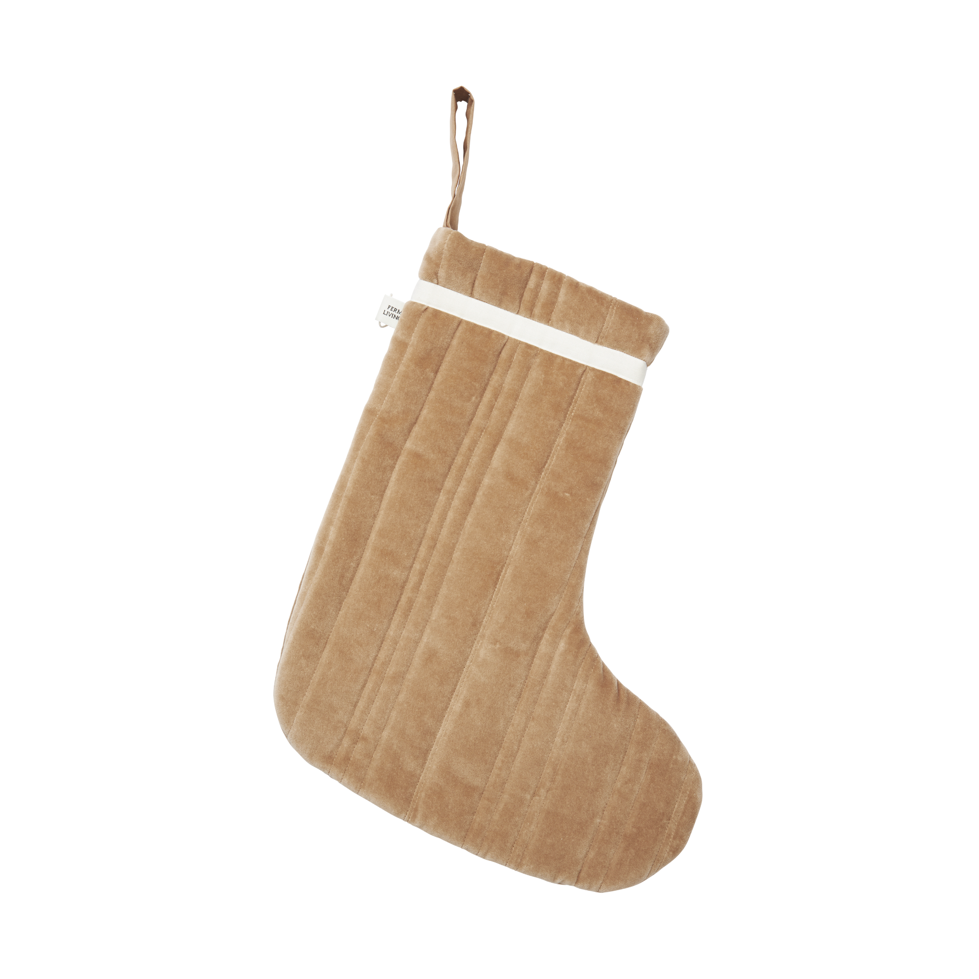 Skarpeta na prezenty VARI QUILTED CHRISTMAS STOCKING brązowy z białym