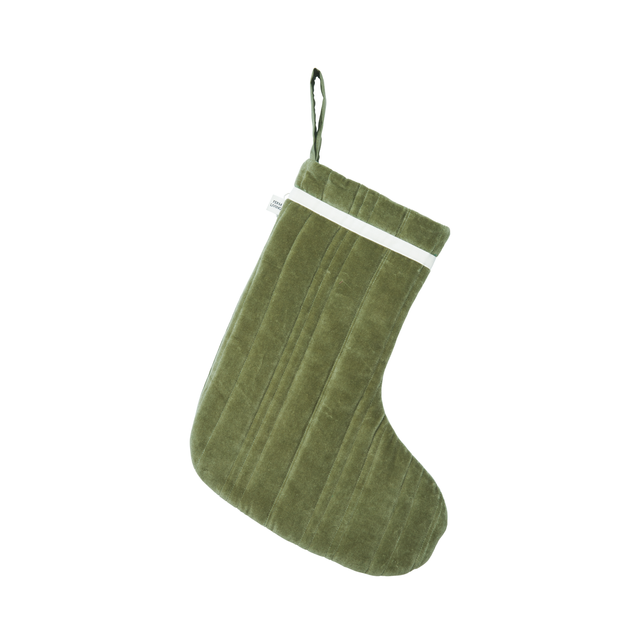 Skarpeta na prezenty VARI QUILTED CHRISTMAS STOCKING zielony z białym