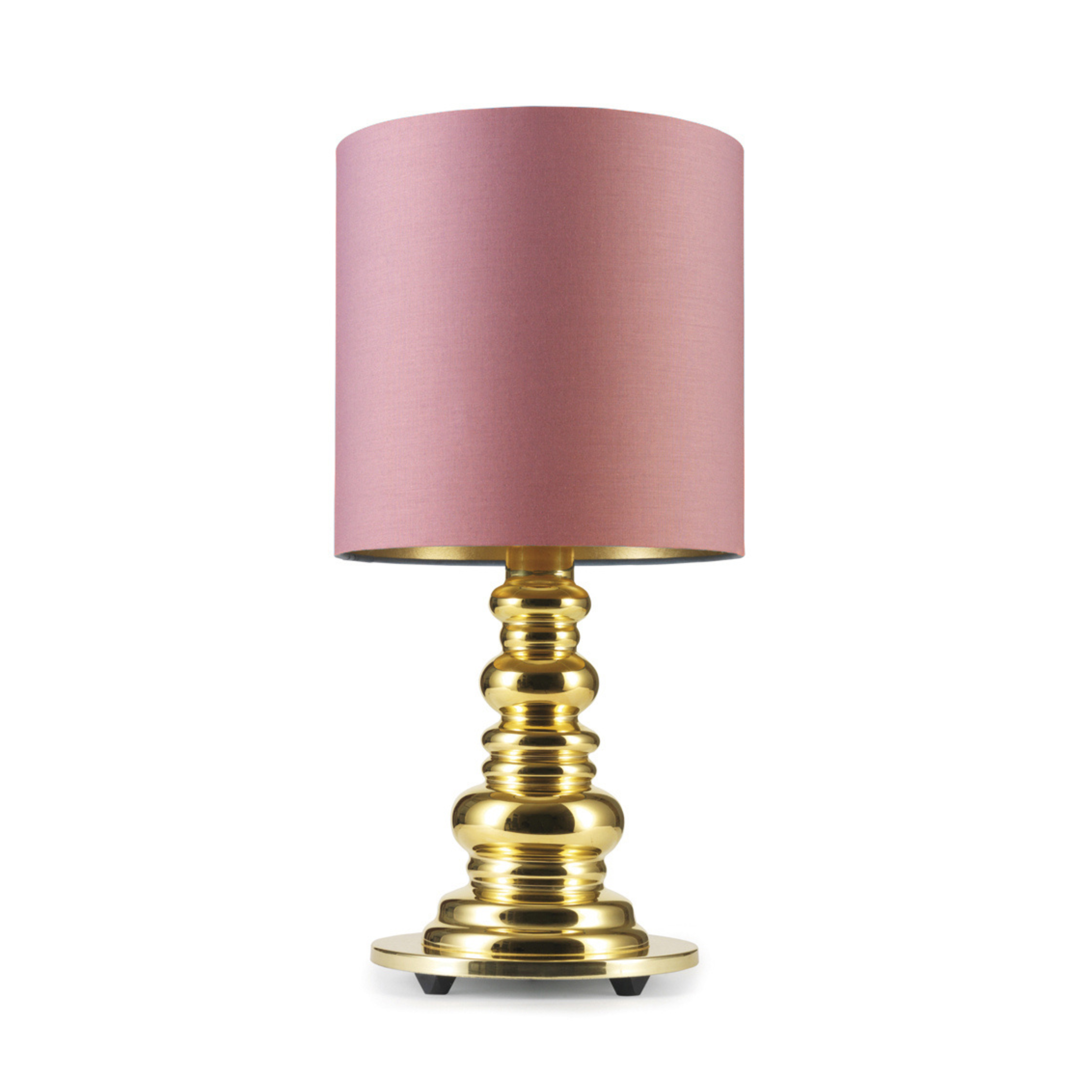 Lampa stołowa PUNK DELUXE różowy ze złotą podstawą