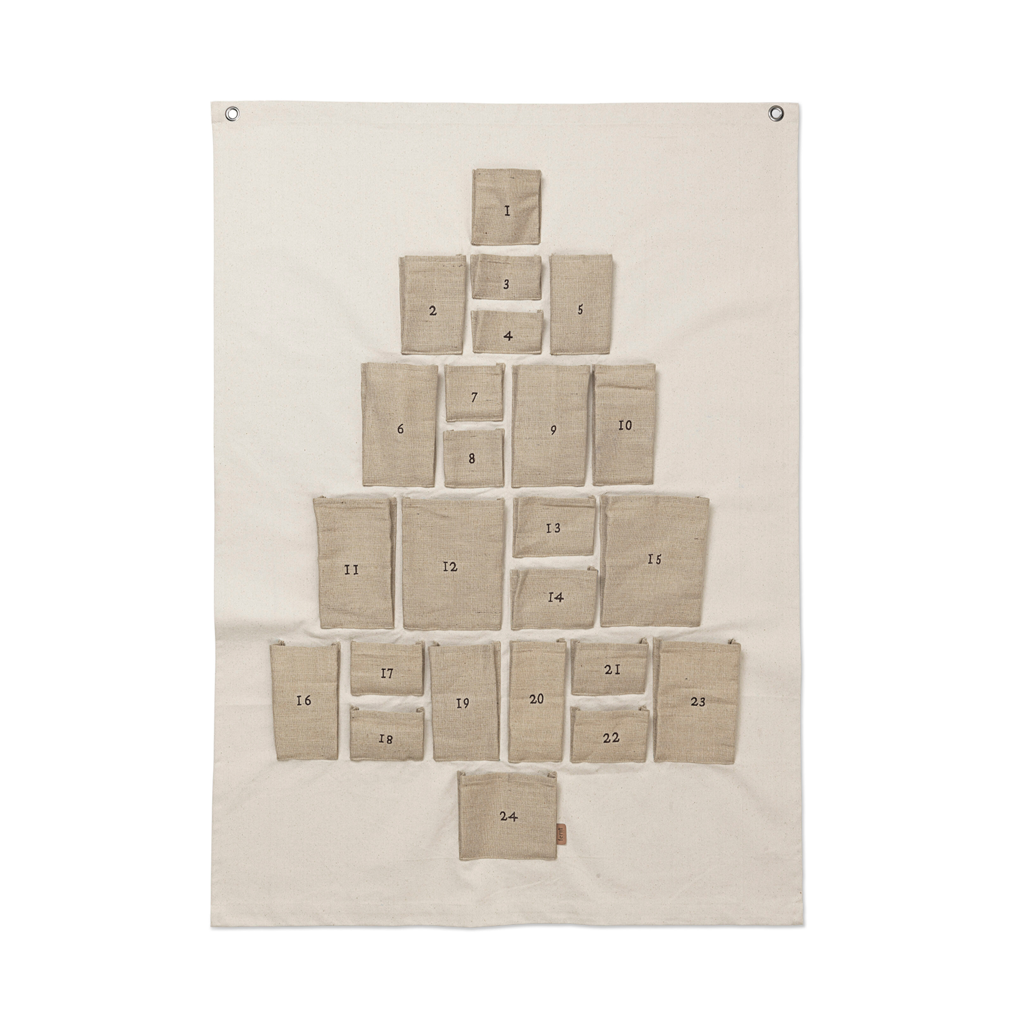 Kalendarz adwentowy PINE CHRISTMAS CALENDAR beżowy