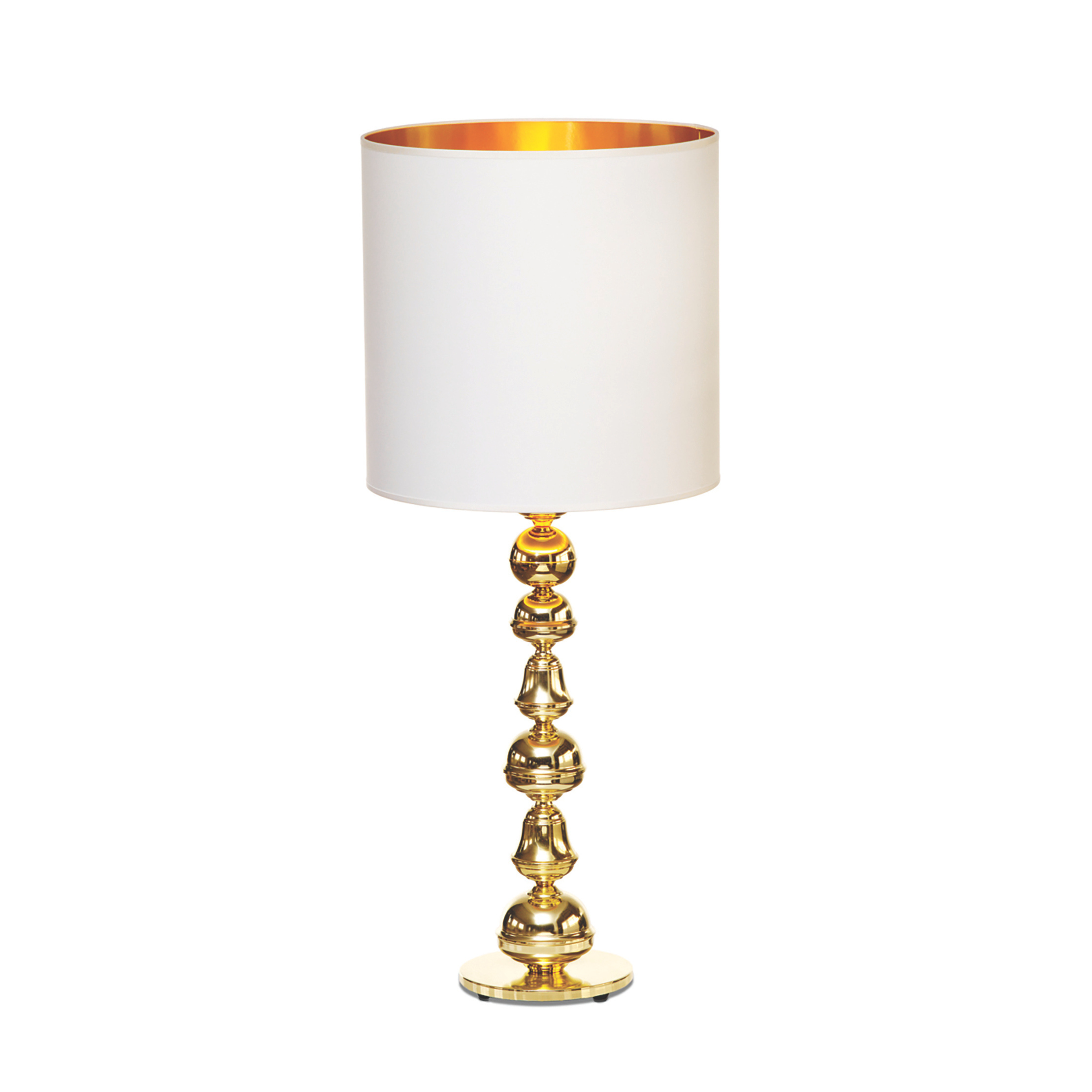 Lampa stołowa SHEIK biały ze złotym wykończeniem