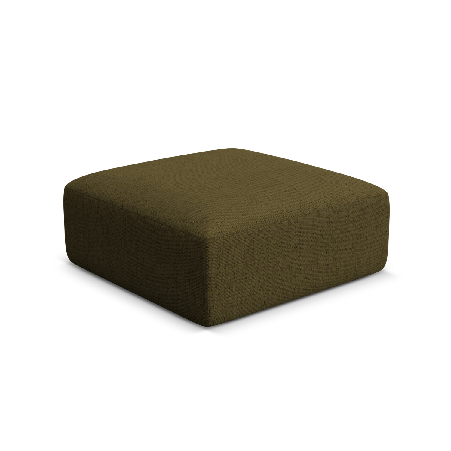 CAMPI green chenille pouf
