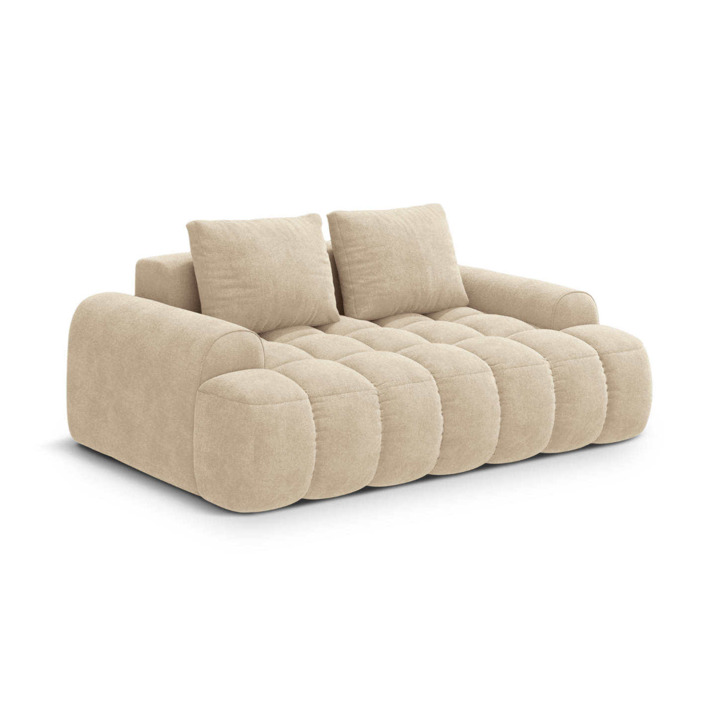 Sofa aksamitna 2-osobowa LINZ jasnobeżowy