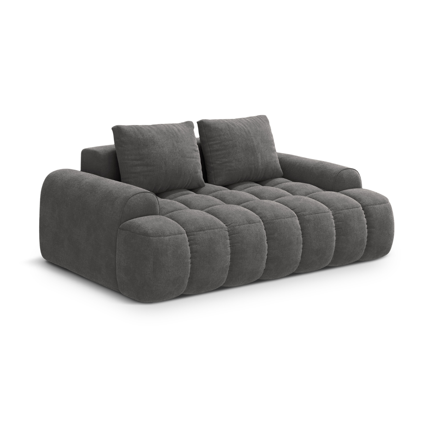 Sofa aksamitna 2-osobowa LINZ ciemnoszary