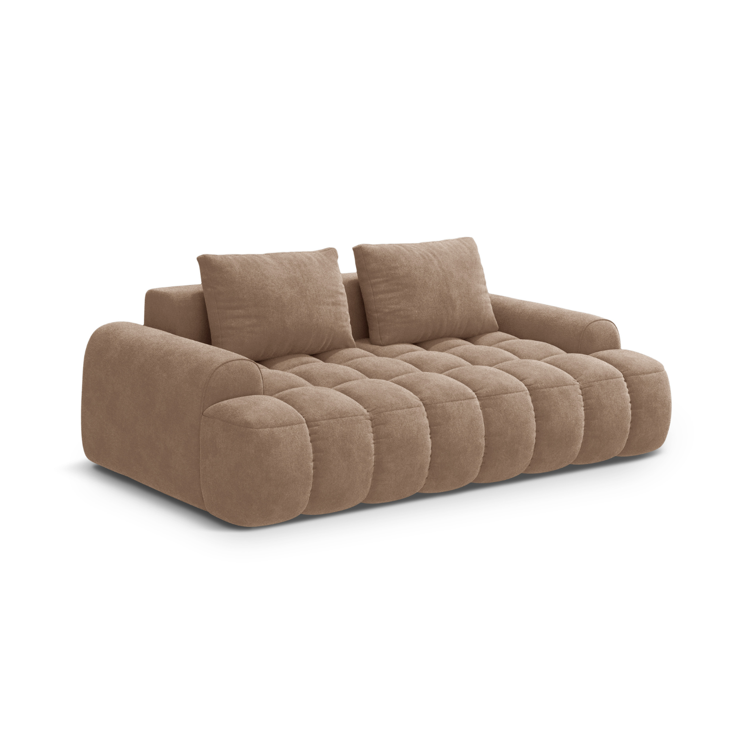 Sofa aksamitna 3-osobowa LINZ ciemnobeżowy