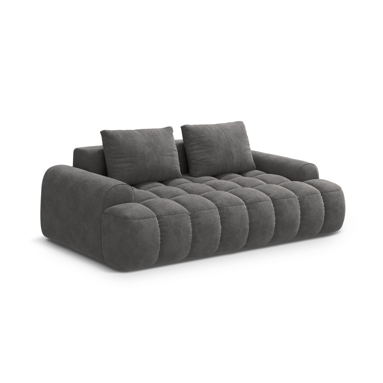 Sofa aksamitna 3-osobowa LINZ ciemnoszary