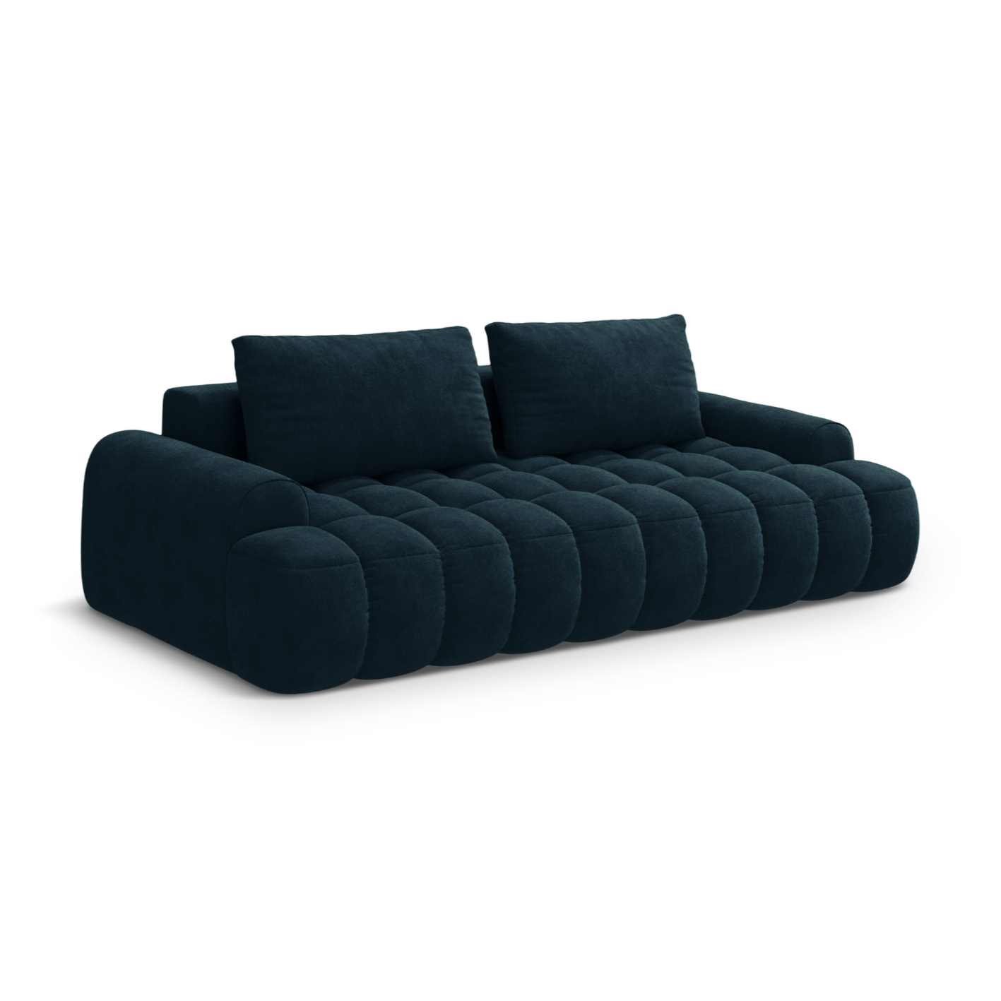 Sofa aksamitna z funkcją spania 4-osobowa LINZ petrol