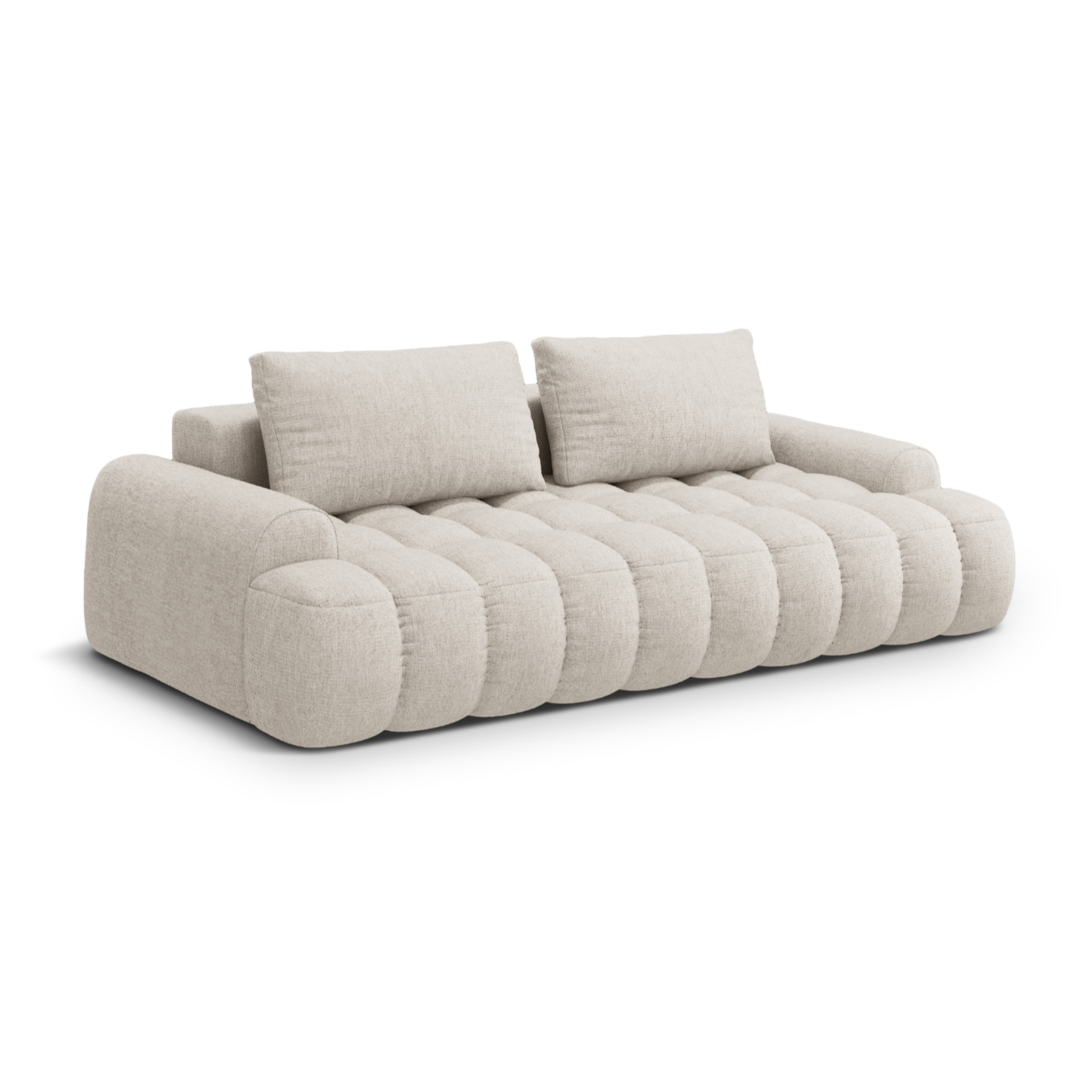 Sofa z funkcją spania 4-osobowa LINZ kremowy