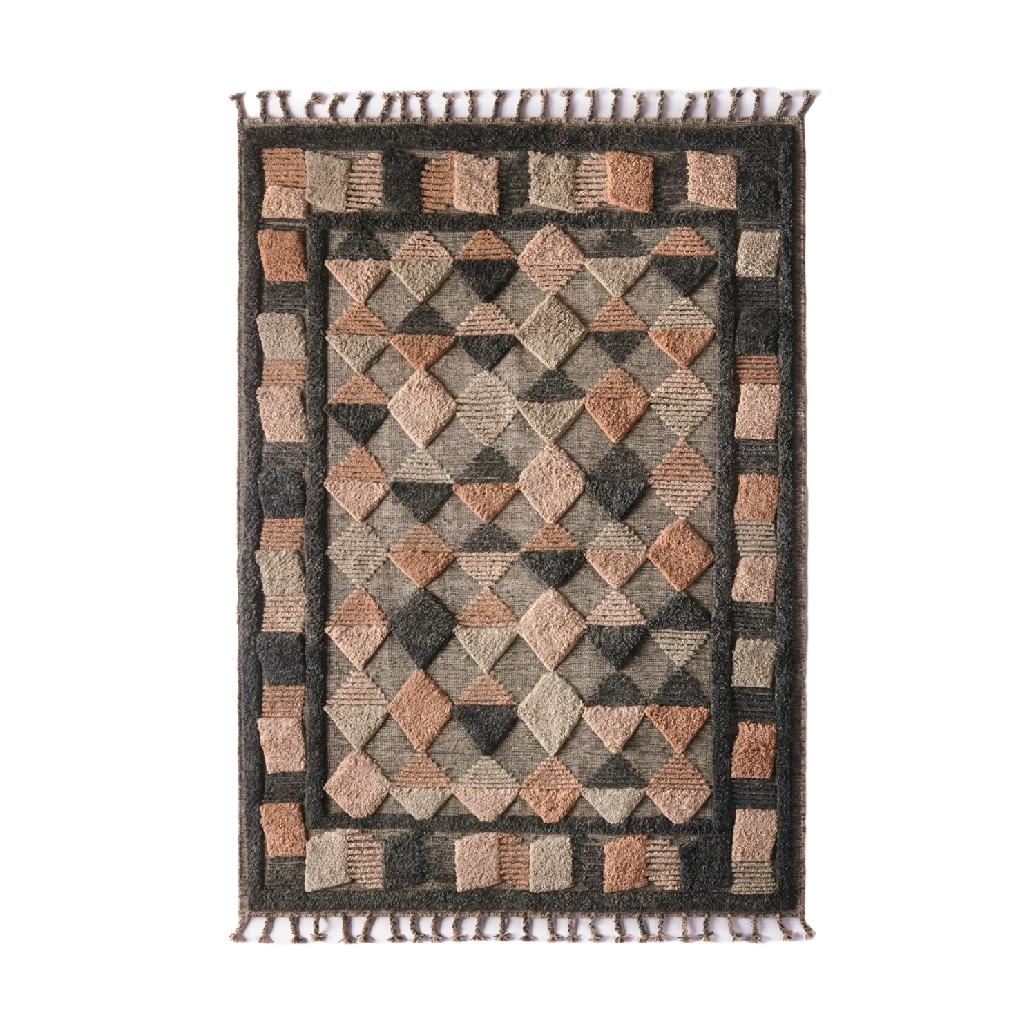 Teppich LISBOA beige mit grünem