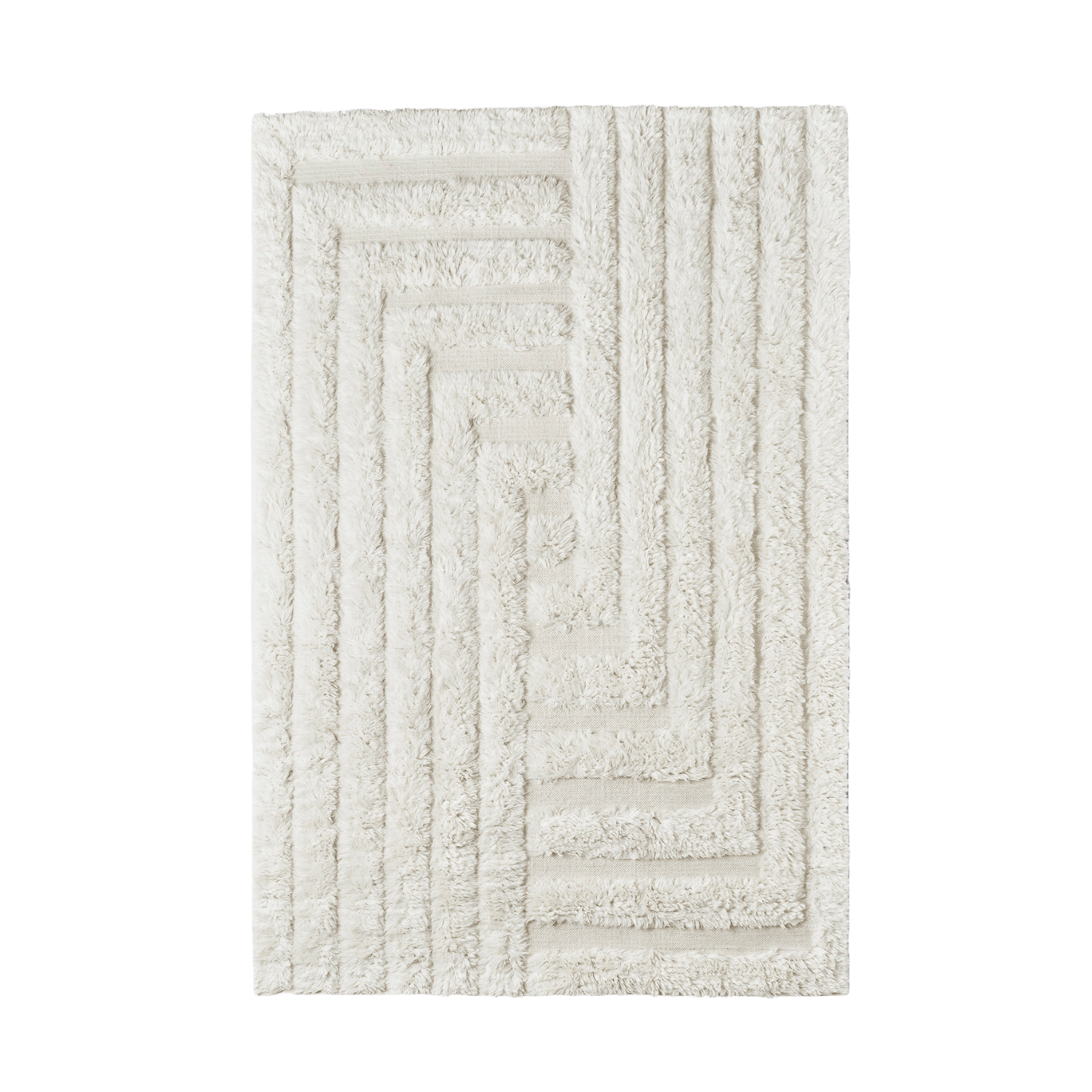 SHAGGY LABYRINTH rug white