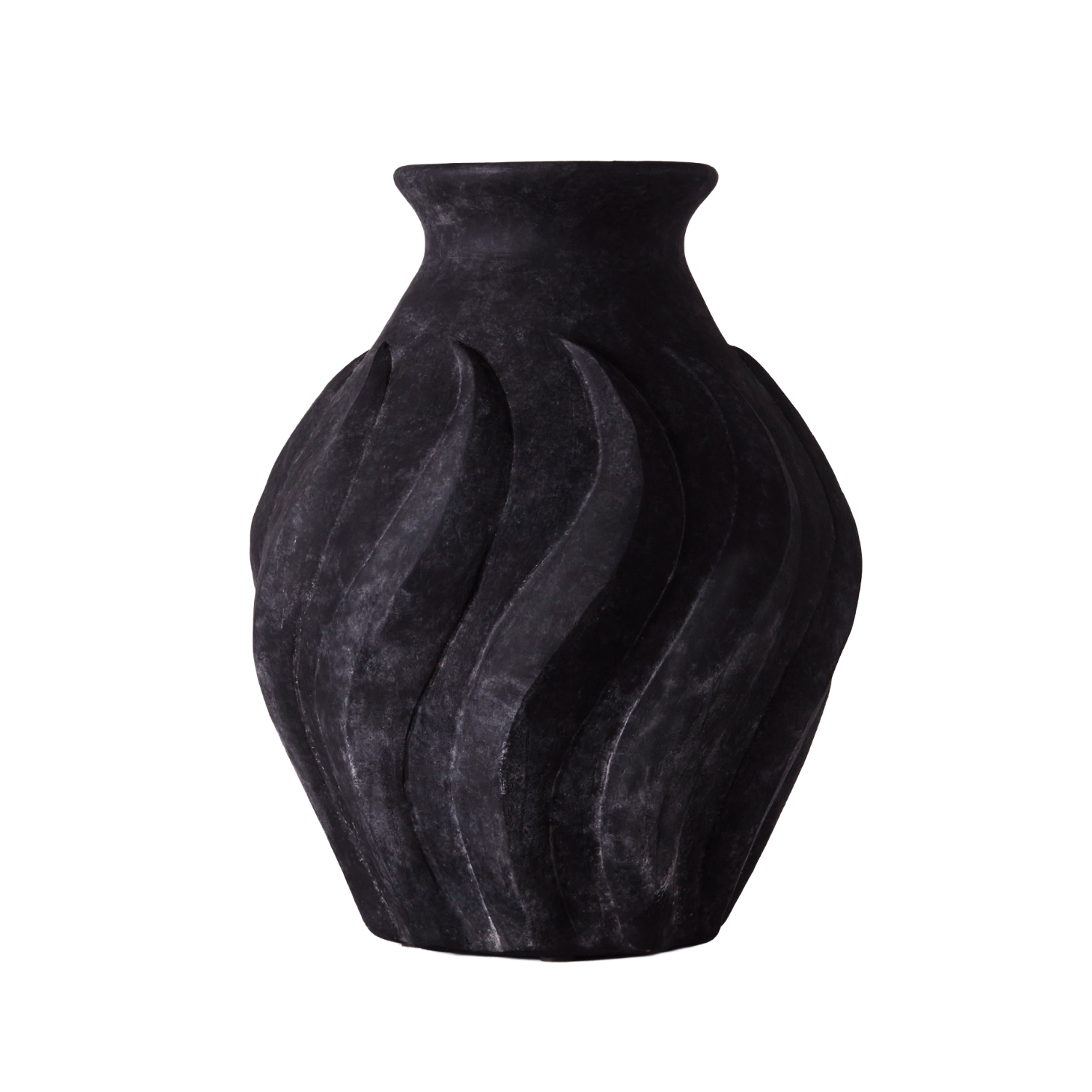 Wazon SWIRL czarna ceramika