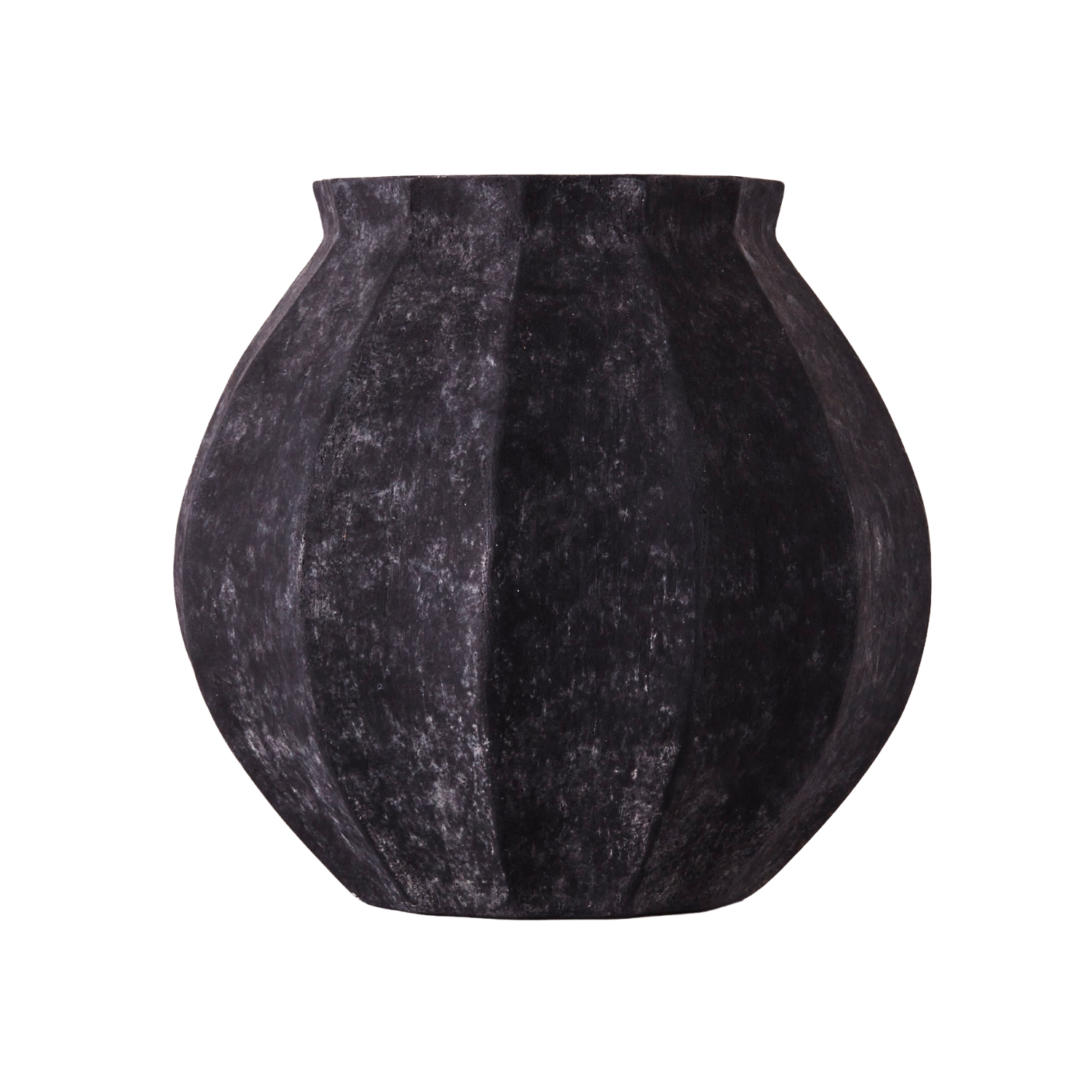 Vase WEDGES schwarze Keramik