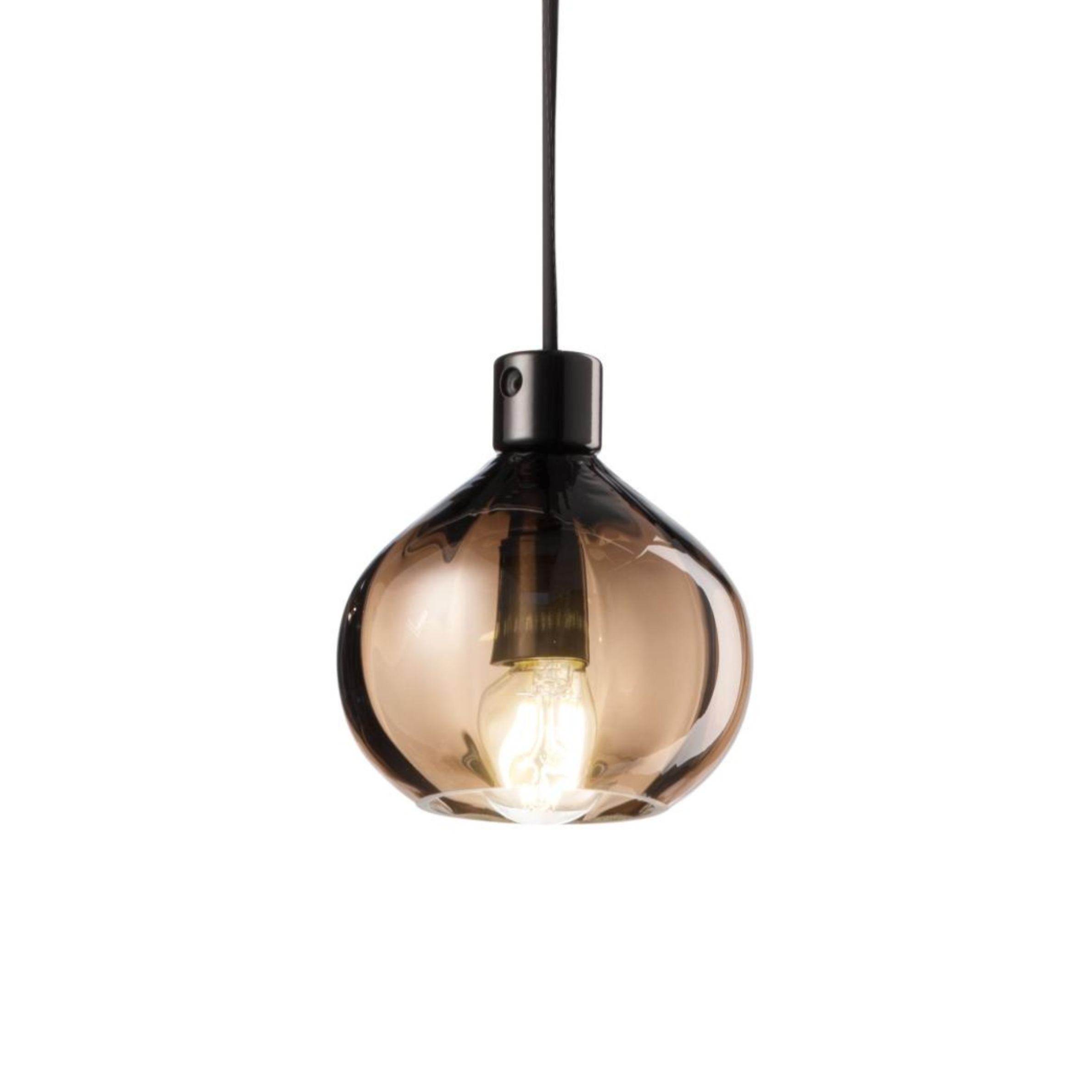 Lampa wisząca AFOXÉ brązowe szkło
