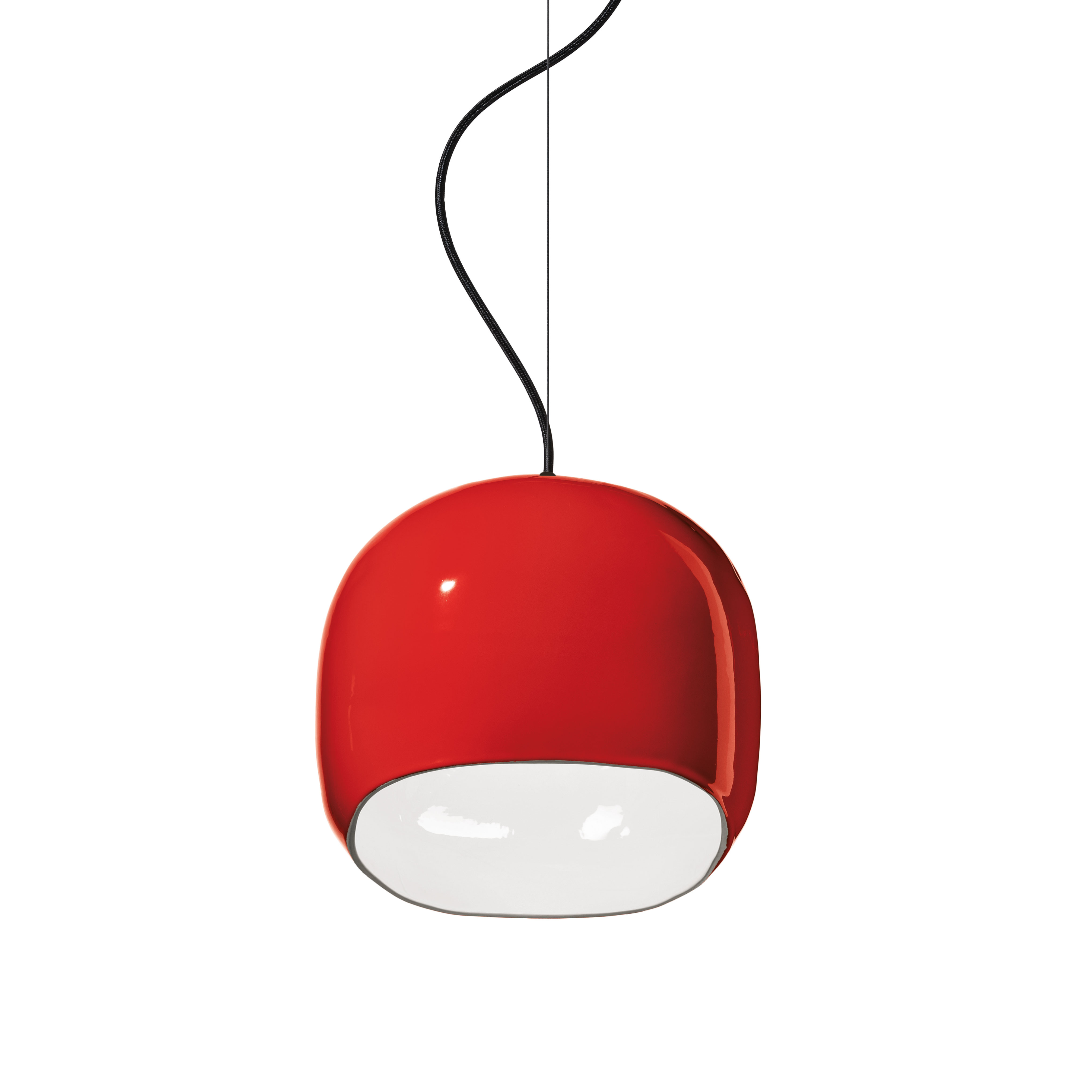 Lampa wisząca ceramiczna AYRTON czerwony