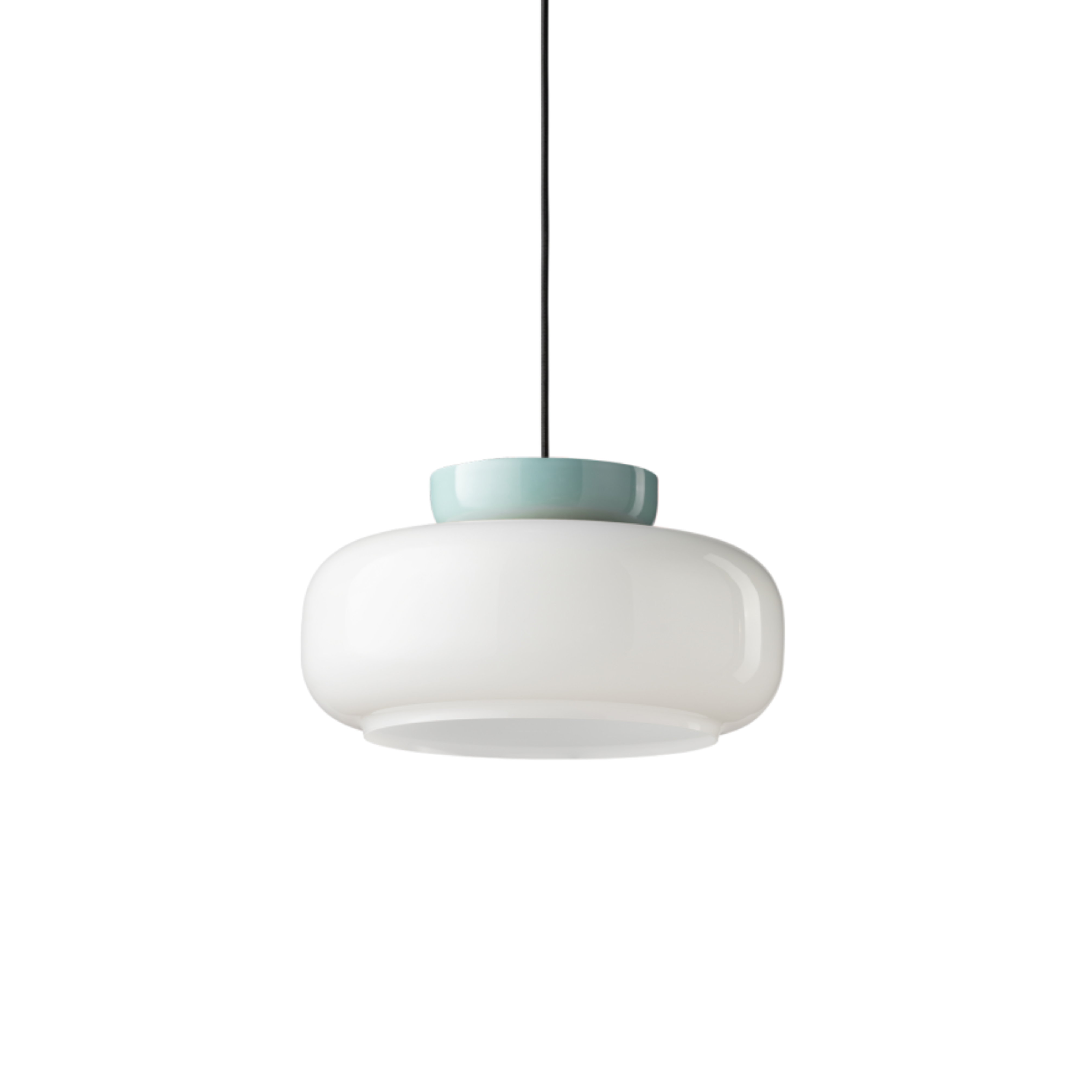 Lampa wisząca ceramiczna MARACANÀ mleczny z błękitnym