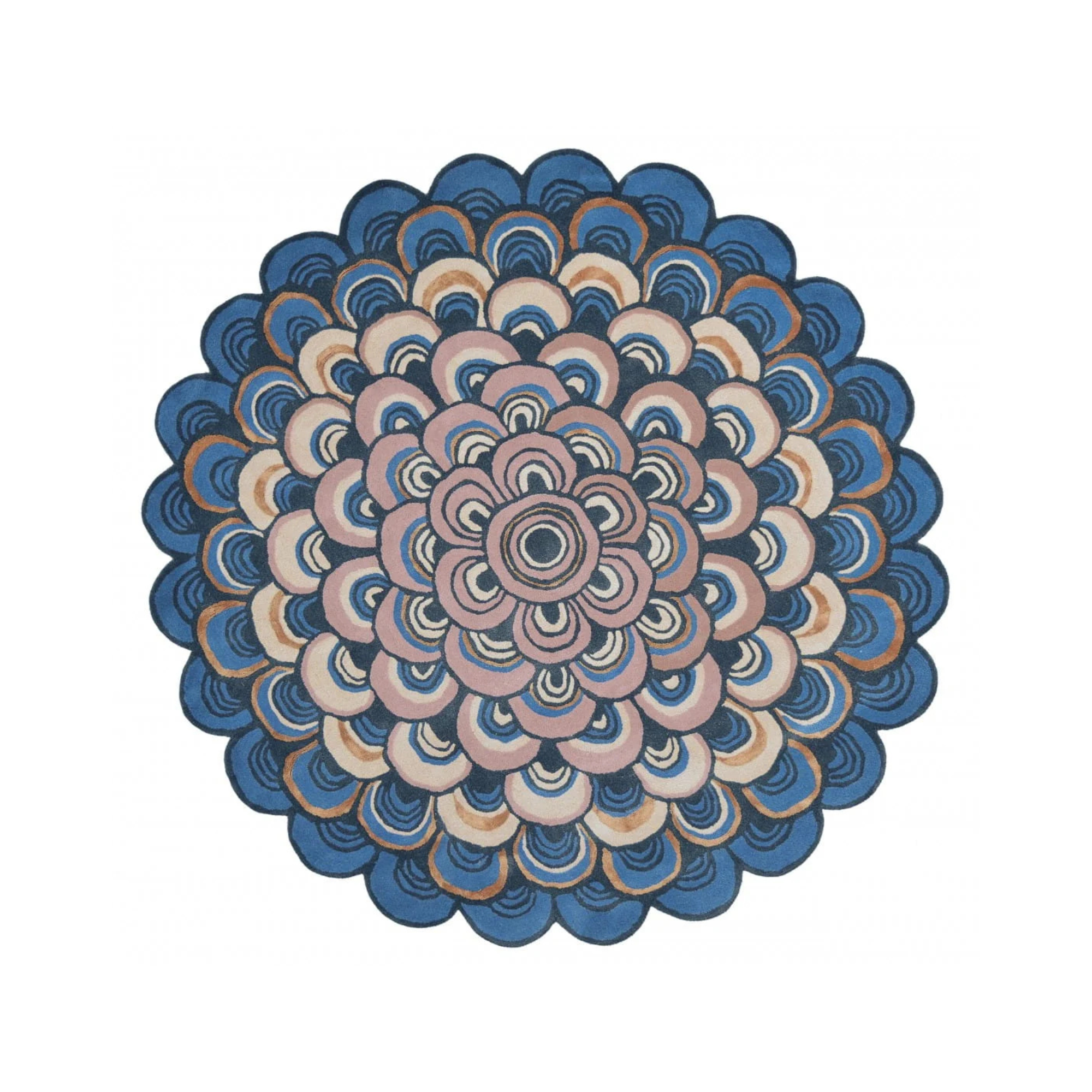 Dywan okrągły MASQUERADE ROUND BLUE niebieski