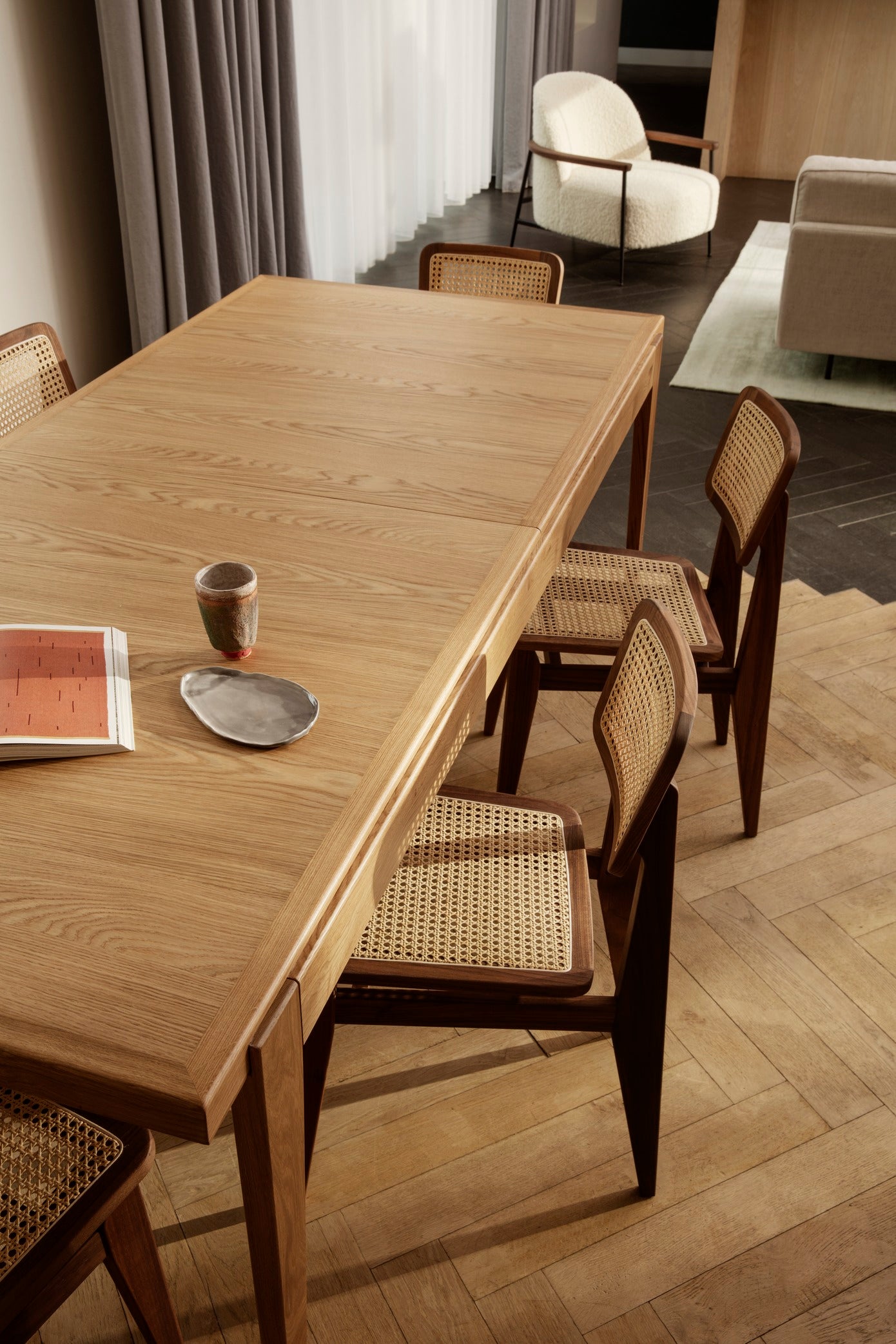 C-CHAIR oak wood chair with weaving