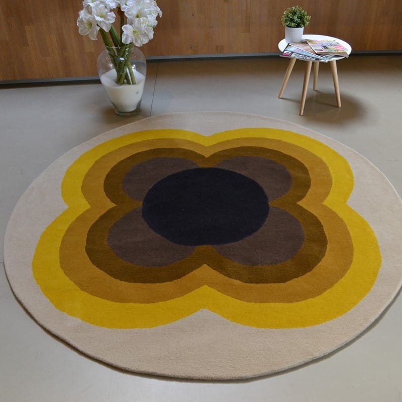 Dywan okrągły SUNFLOWER żółty