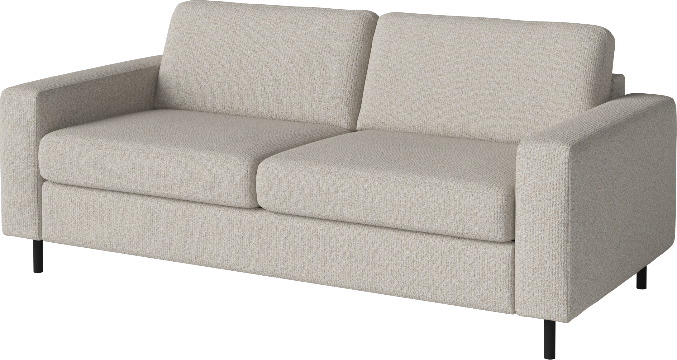 Sofa rozkładana 2,5-osobowa SCANDINAVIA podstawa z drewna dębowego lakierowanego na czarno
